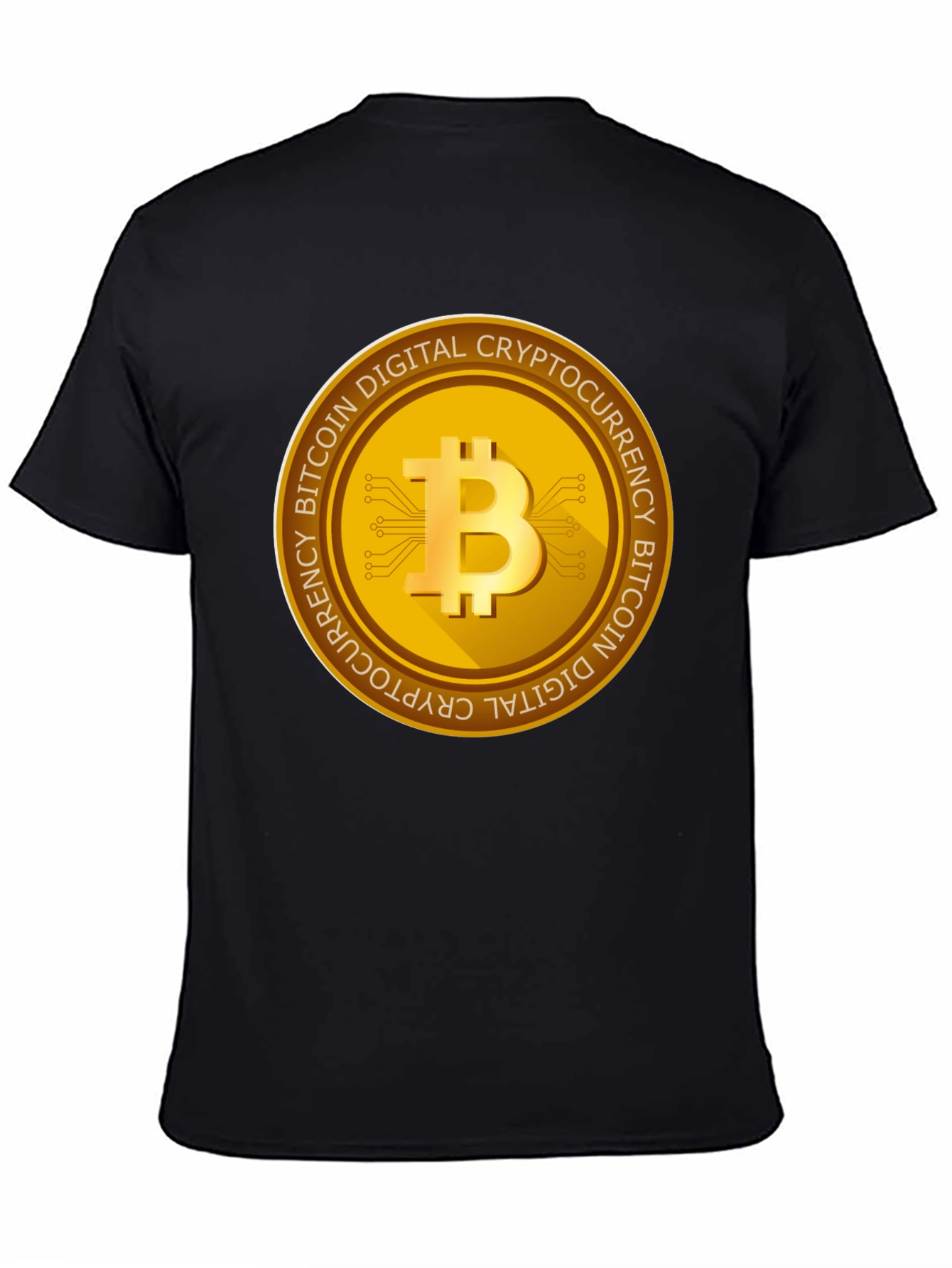 Bitcoin Cryptocurrency Graphic T-Shirt - Black