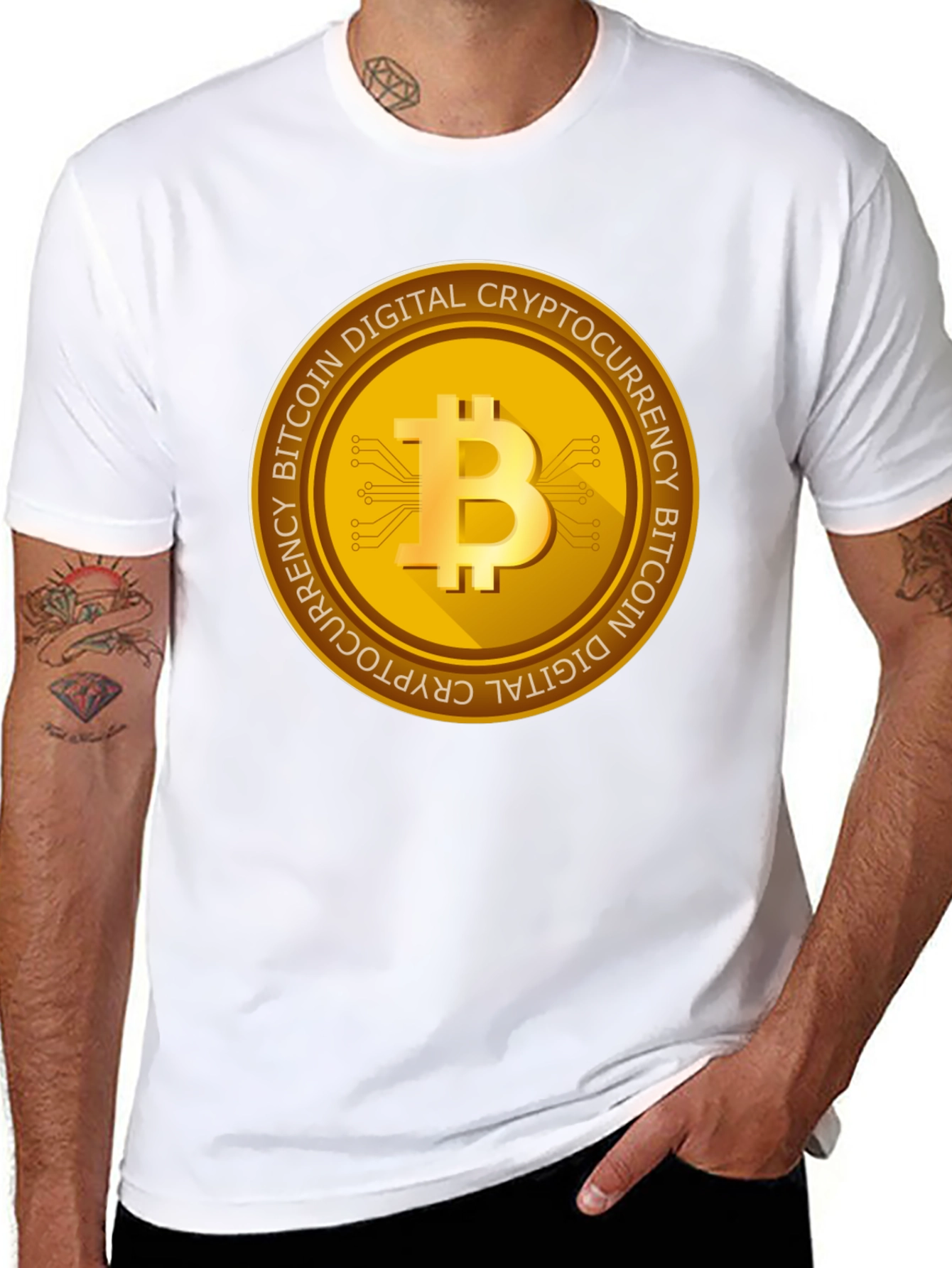 Bitcoin Cryptocurrency Graphic T-Shirt - Black