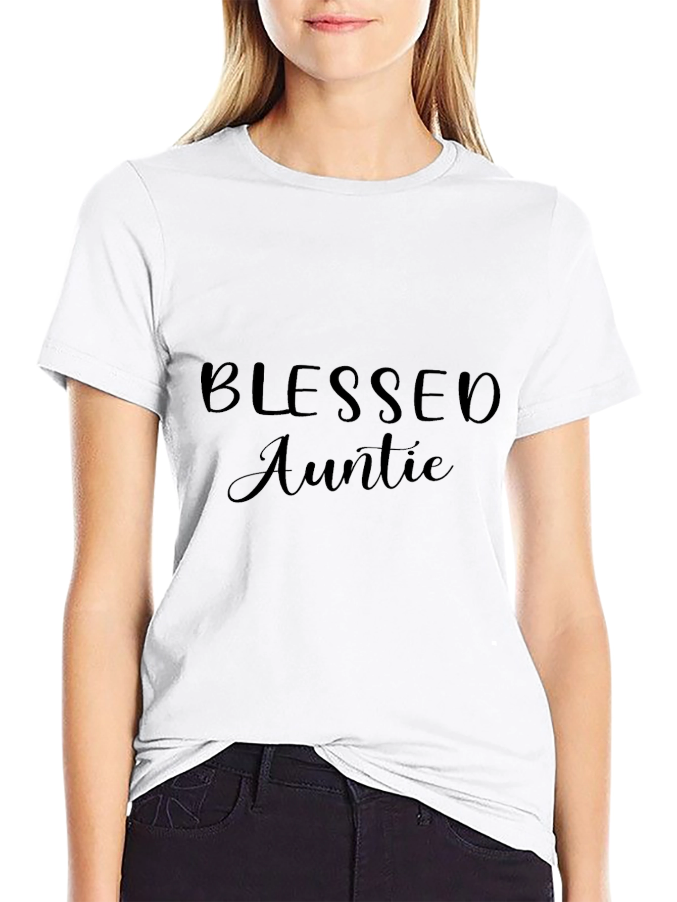Blessed Auntie Black T-Shirt