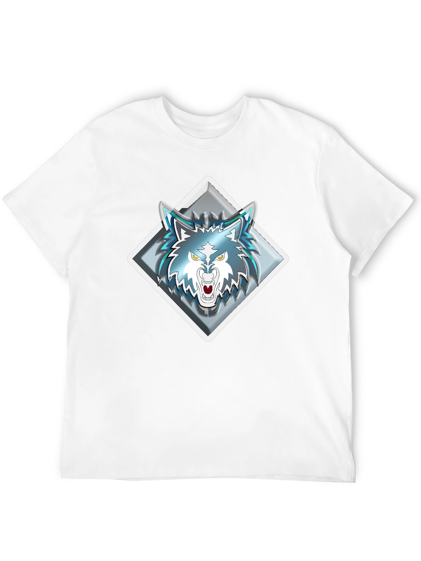 Wolf Graphic Tee - Diamond Emblem - Black T-Shirt