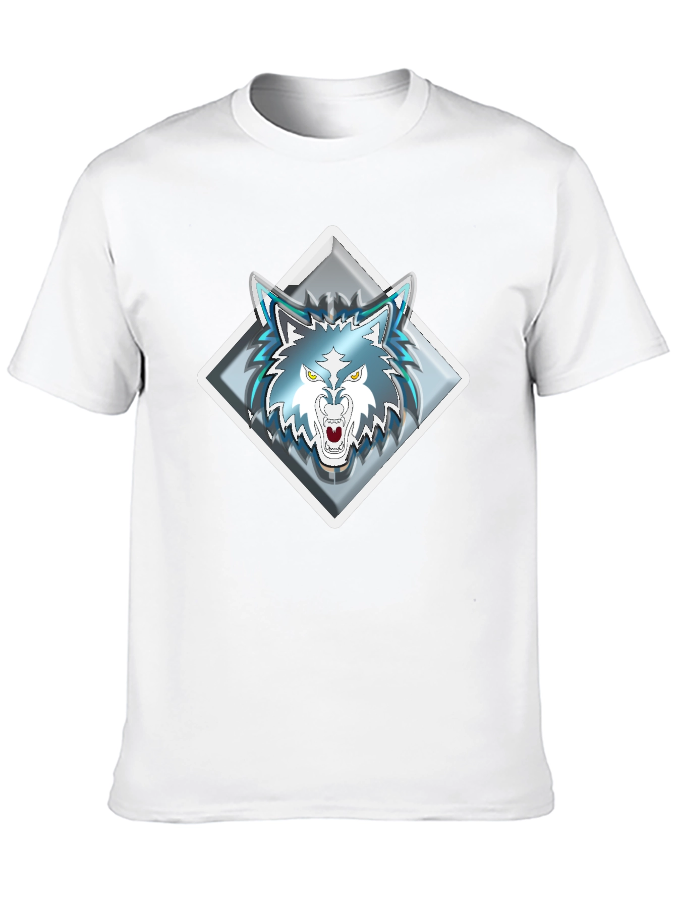 Wolf Graphic Tee - Diamond Emblem - Black T-Shirt