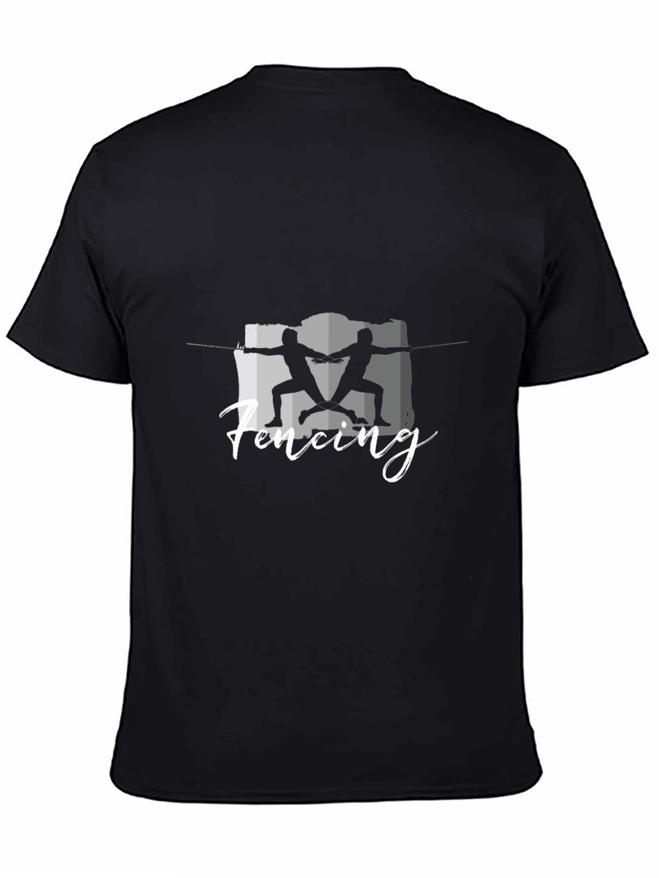 Fencing Graphic Tee - Black Short Sleeve Shirt