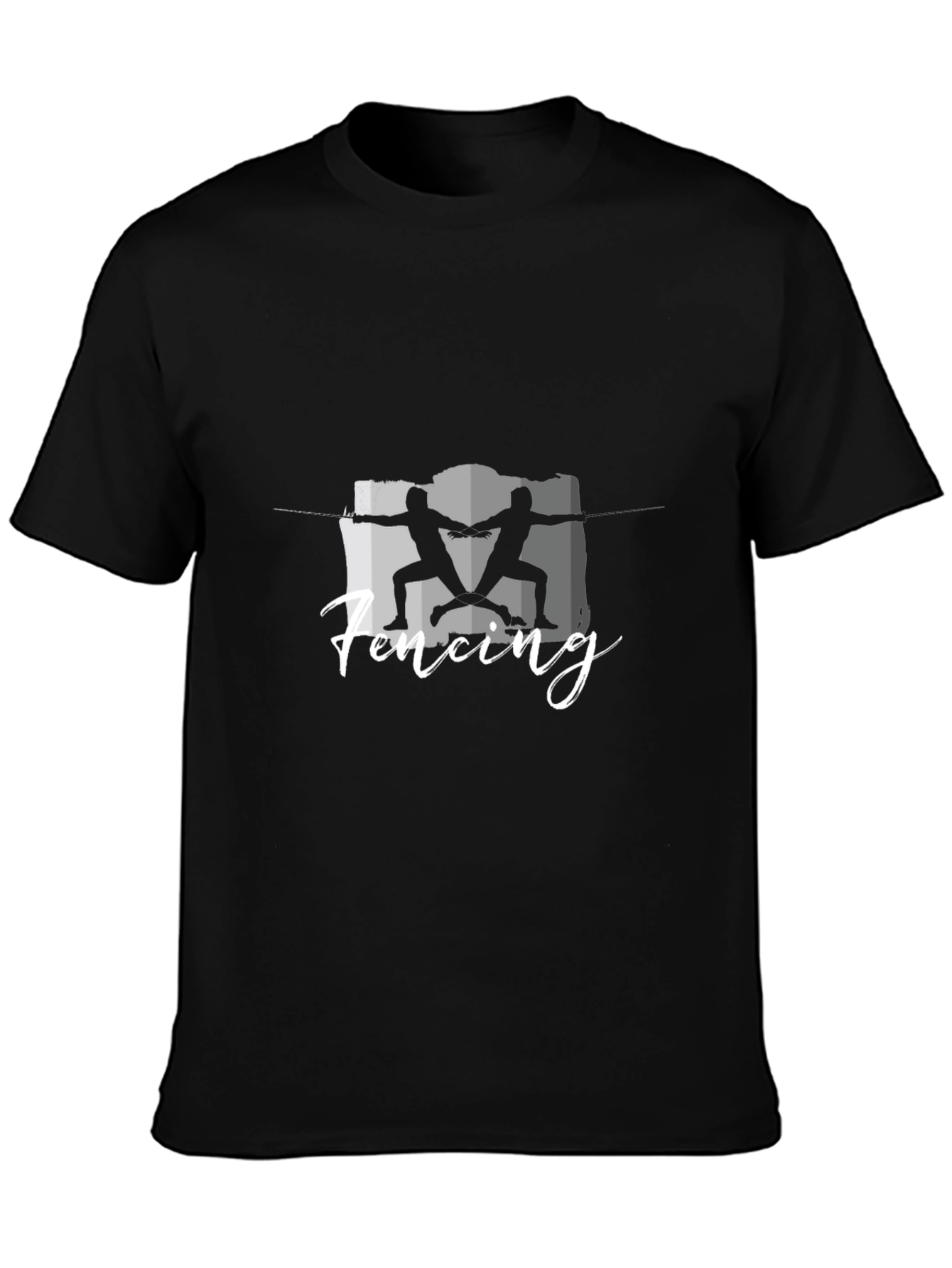 Fencing Graphic Tee - Black Short Sleeve Shirt
