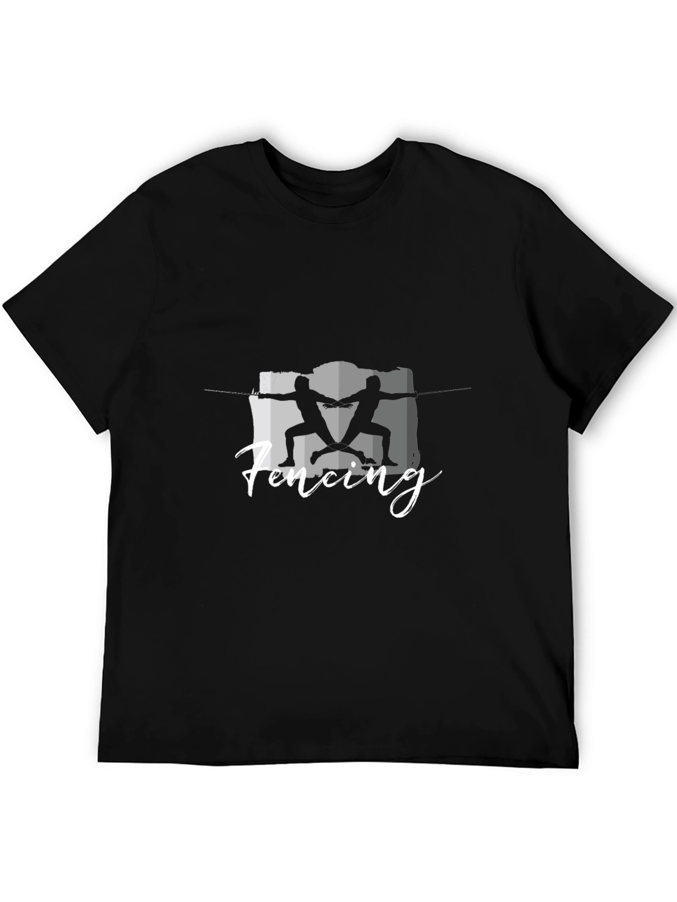 Fencing Graphic Tee - Black Short Sleeve Shirt