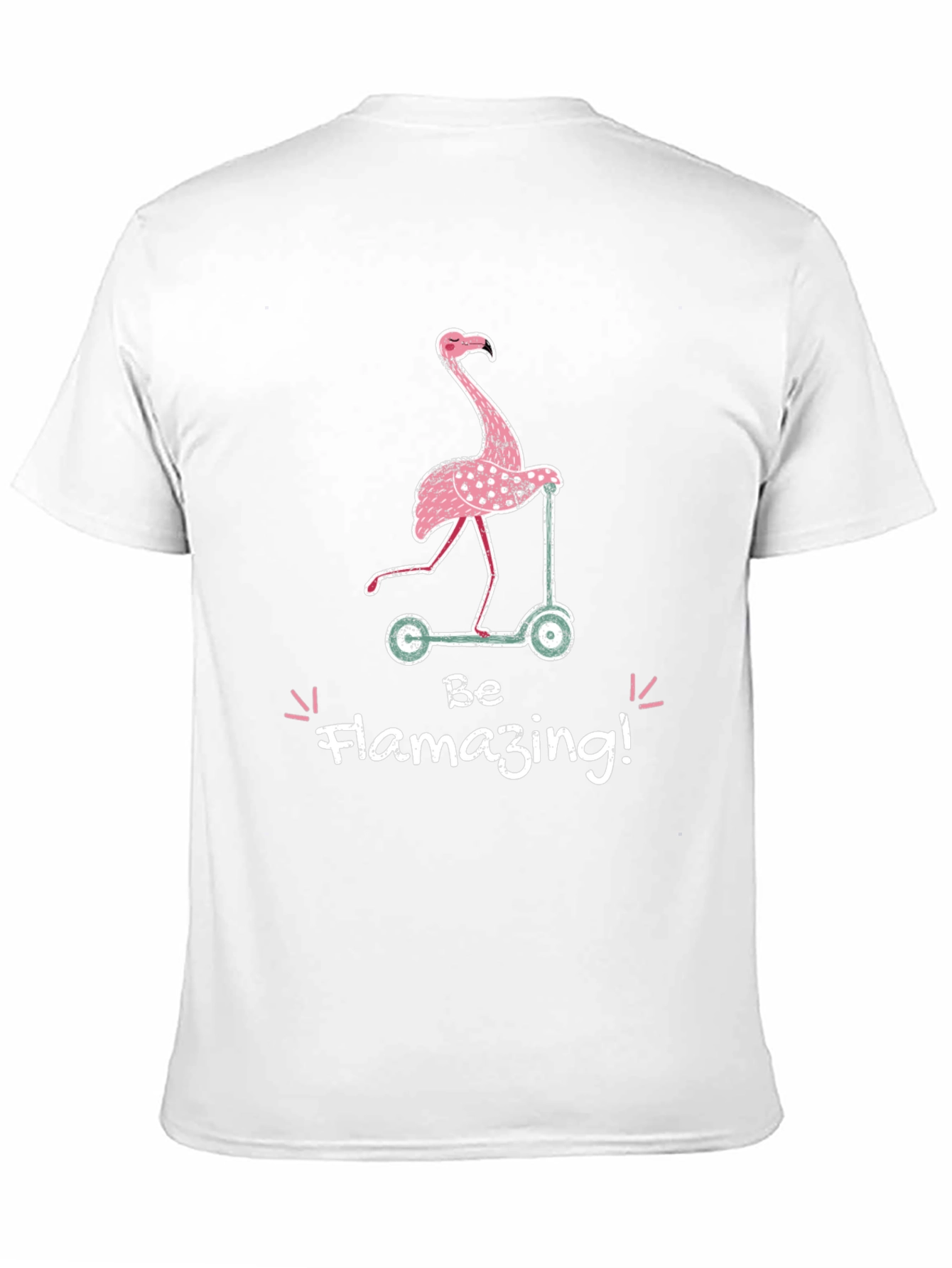 Flamazing Flamingo Scooter Graphic T-Shirt