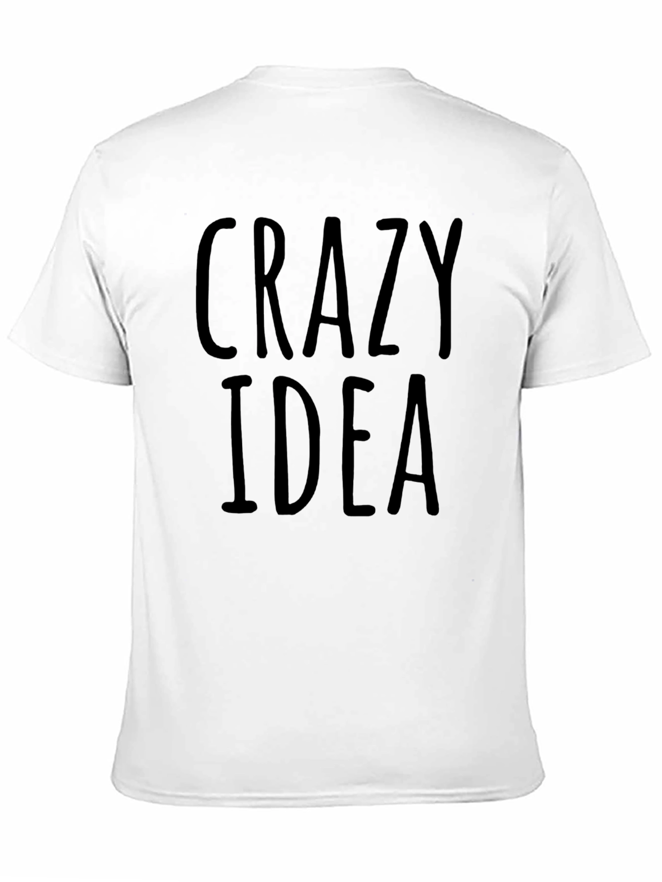 Crazy Idea Graphic Tee - Mens Black Cotton T-Shirt