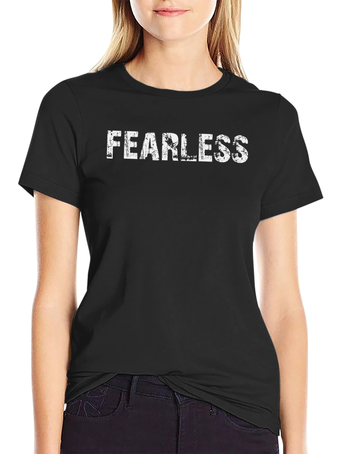 Fearless Graphic Tee - Distressed Print