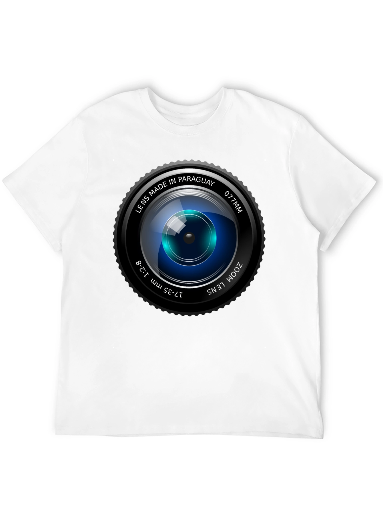Camera Lens Graphic Print Crew Neck T-Shirt