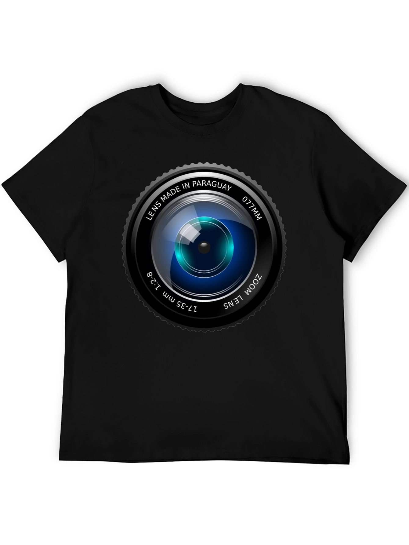 Camera Lens Graphic Print Crew Neck T-Shirt