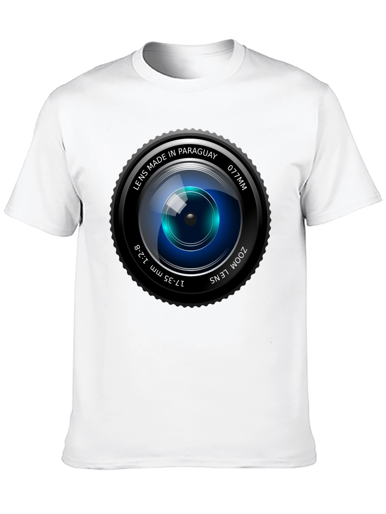 Camera Lens Graphic Print Crew Neck T-Shirt