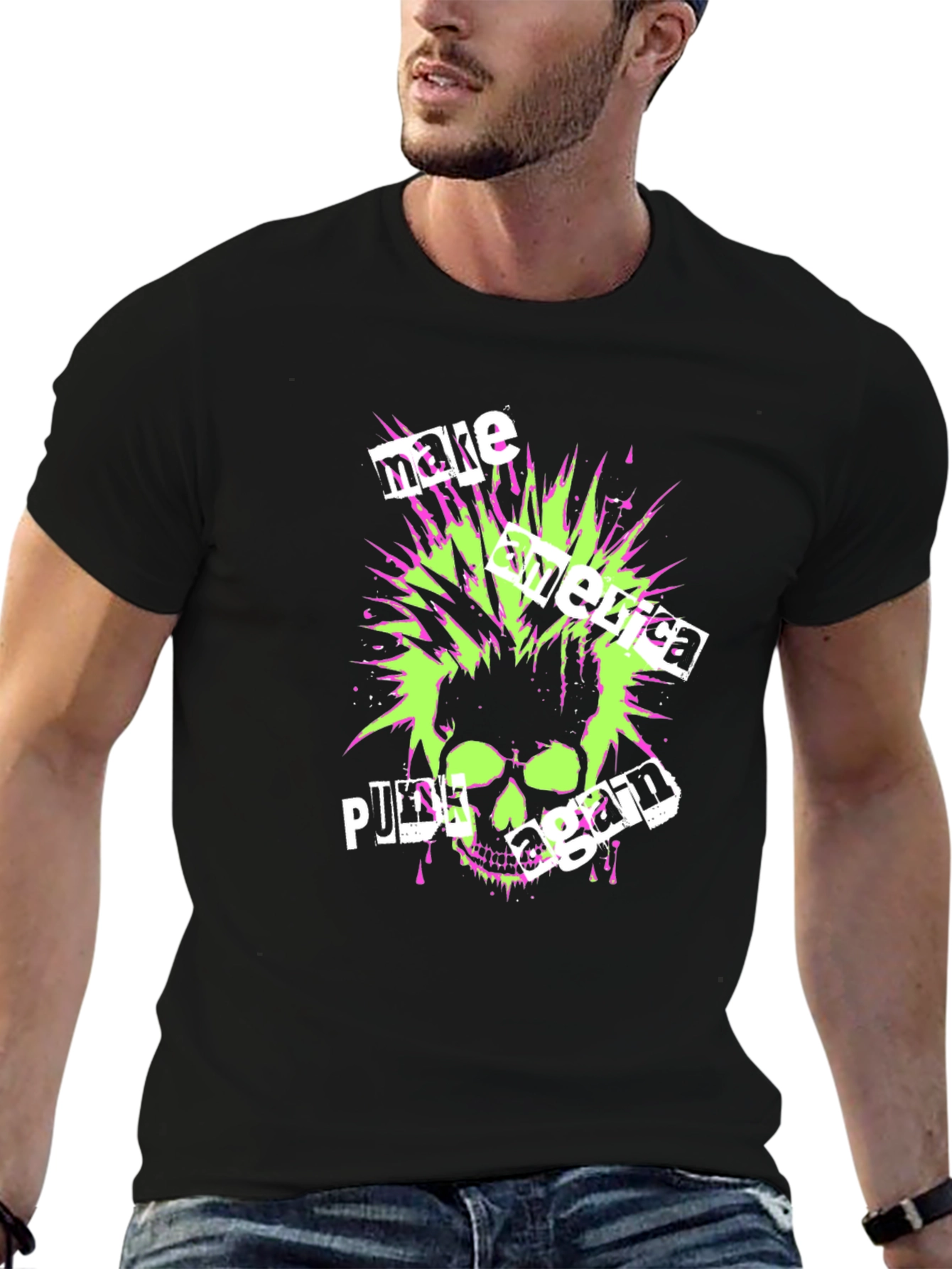 Punk Skull Graphic Tee - Make America Punk Again!