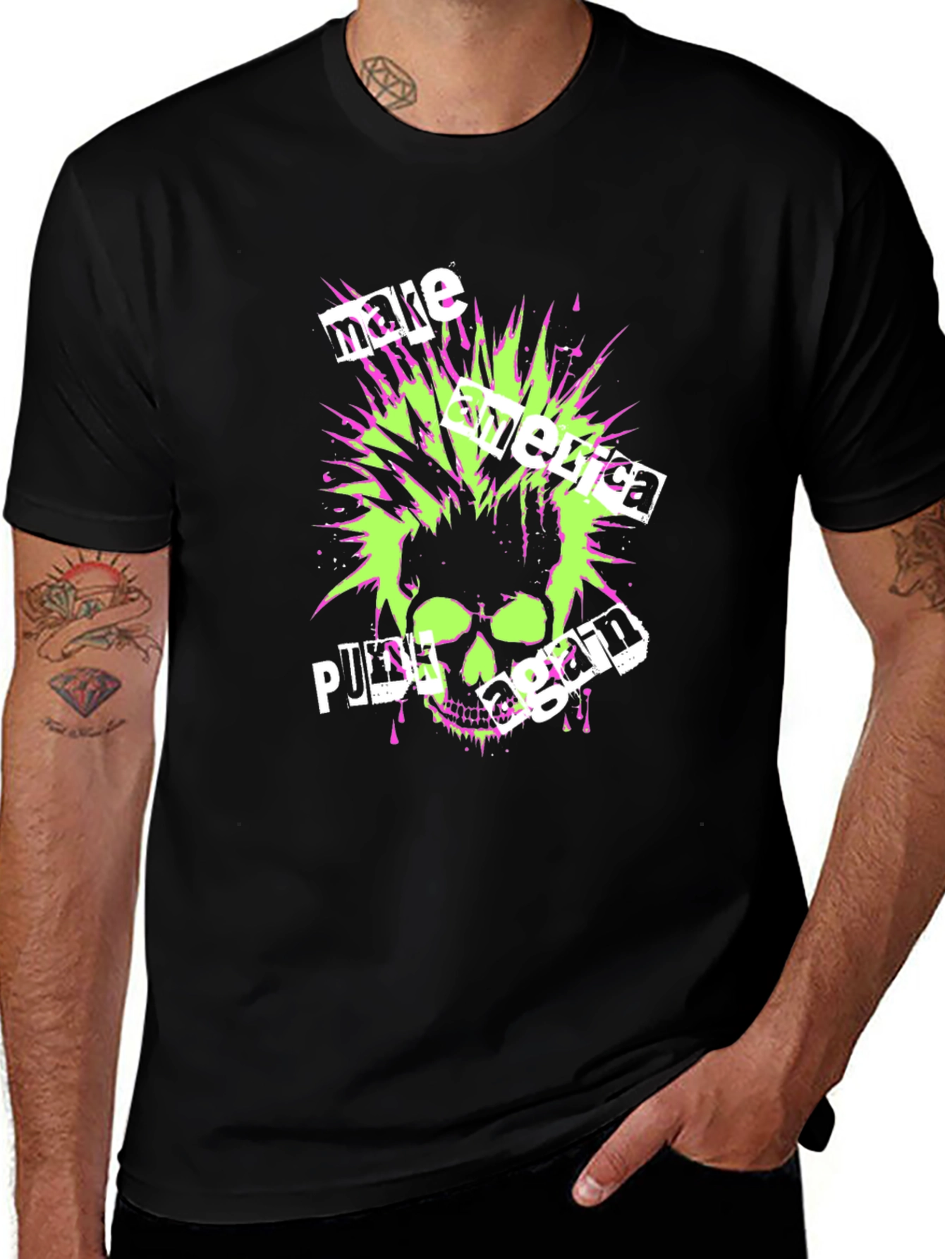 Punk Skull Graphic Tee - Make America Punk Again!