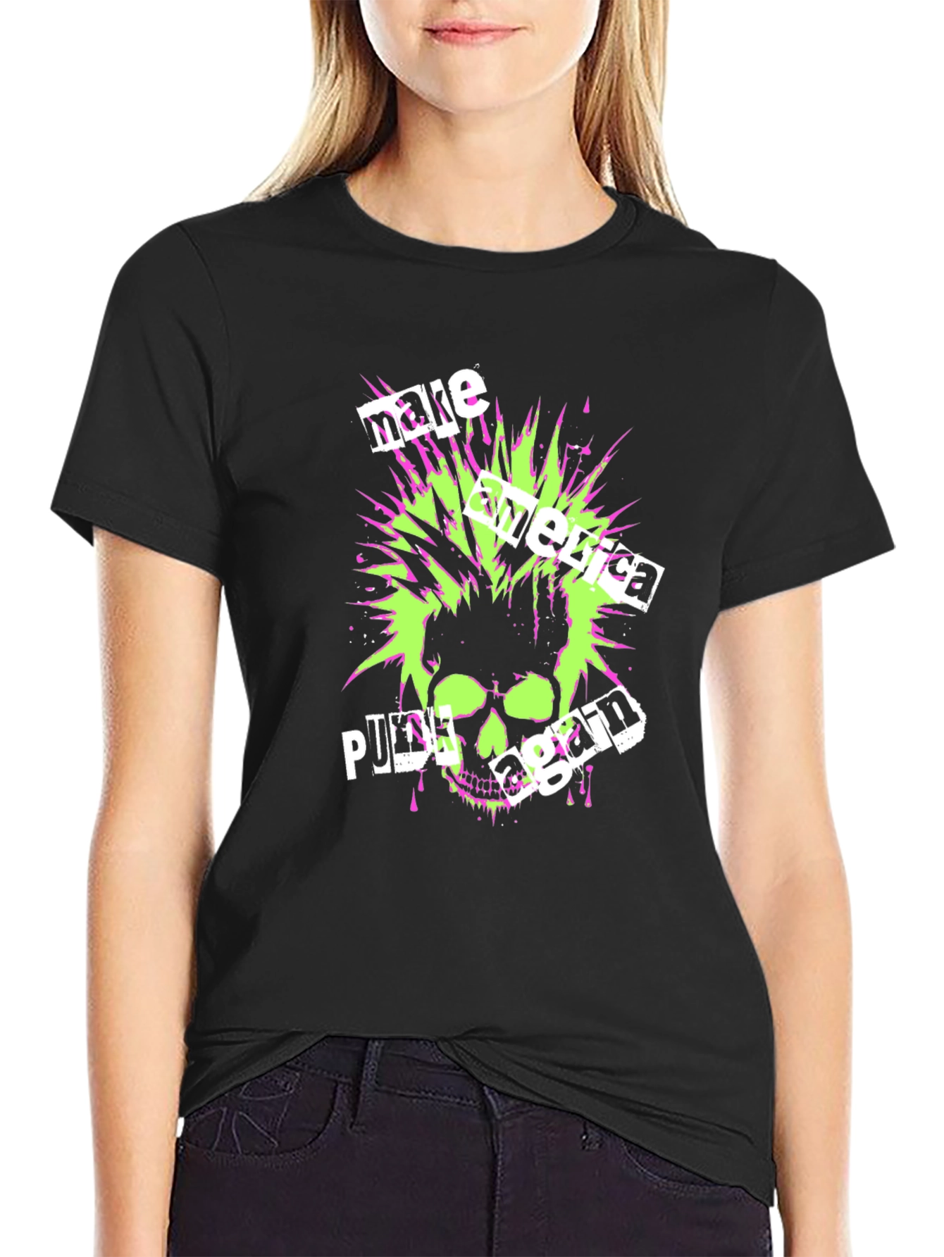 Punk Skull Graphic Tee - Make America Punk Again!