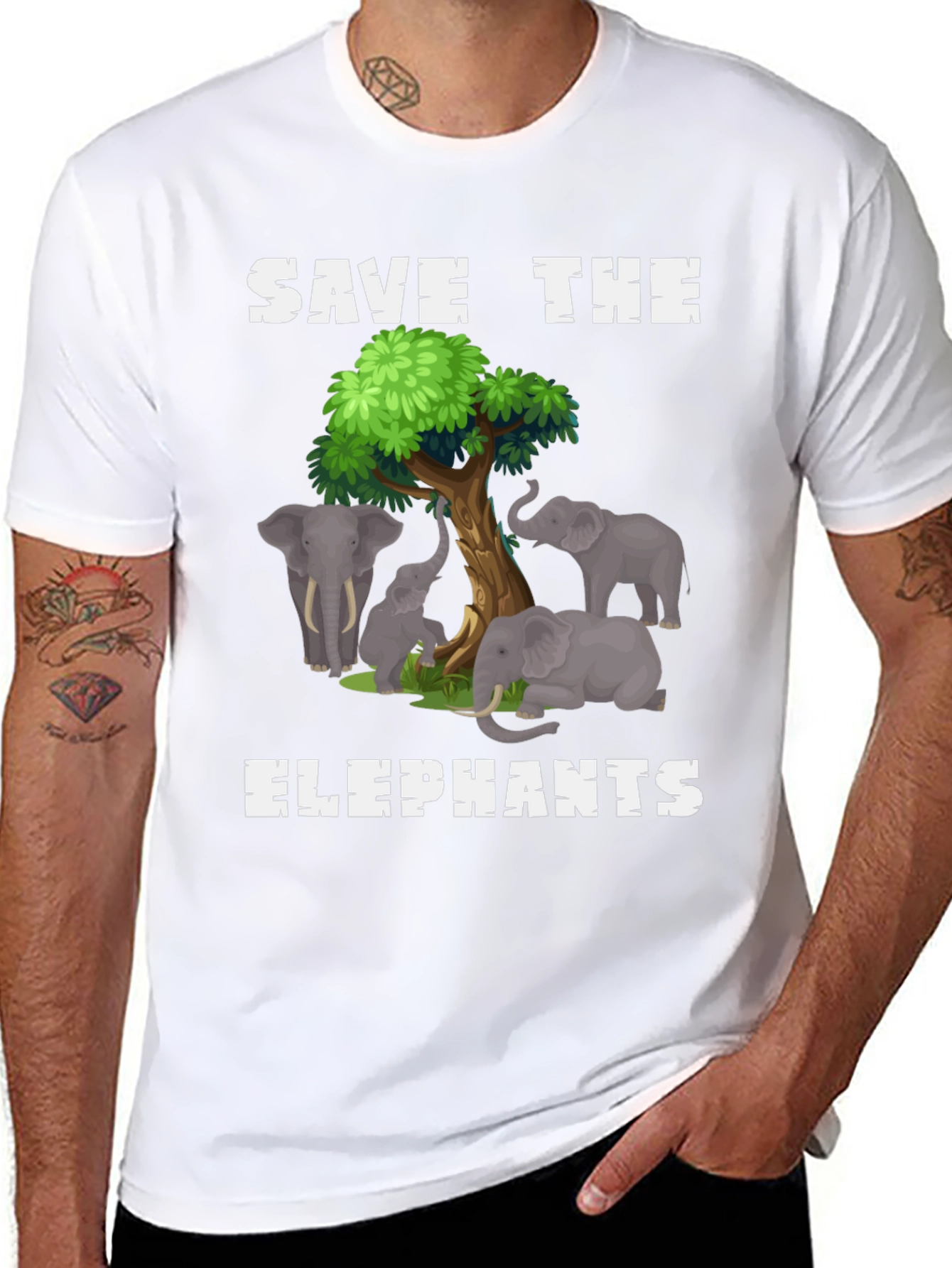 Save the Elephants Graphic T-Shirt