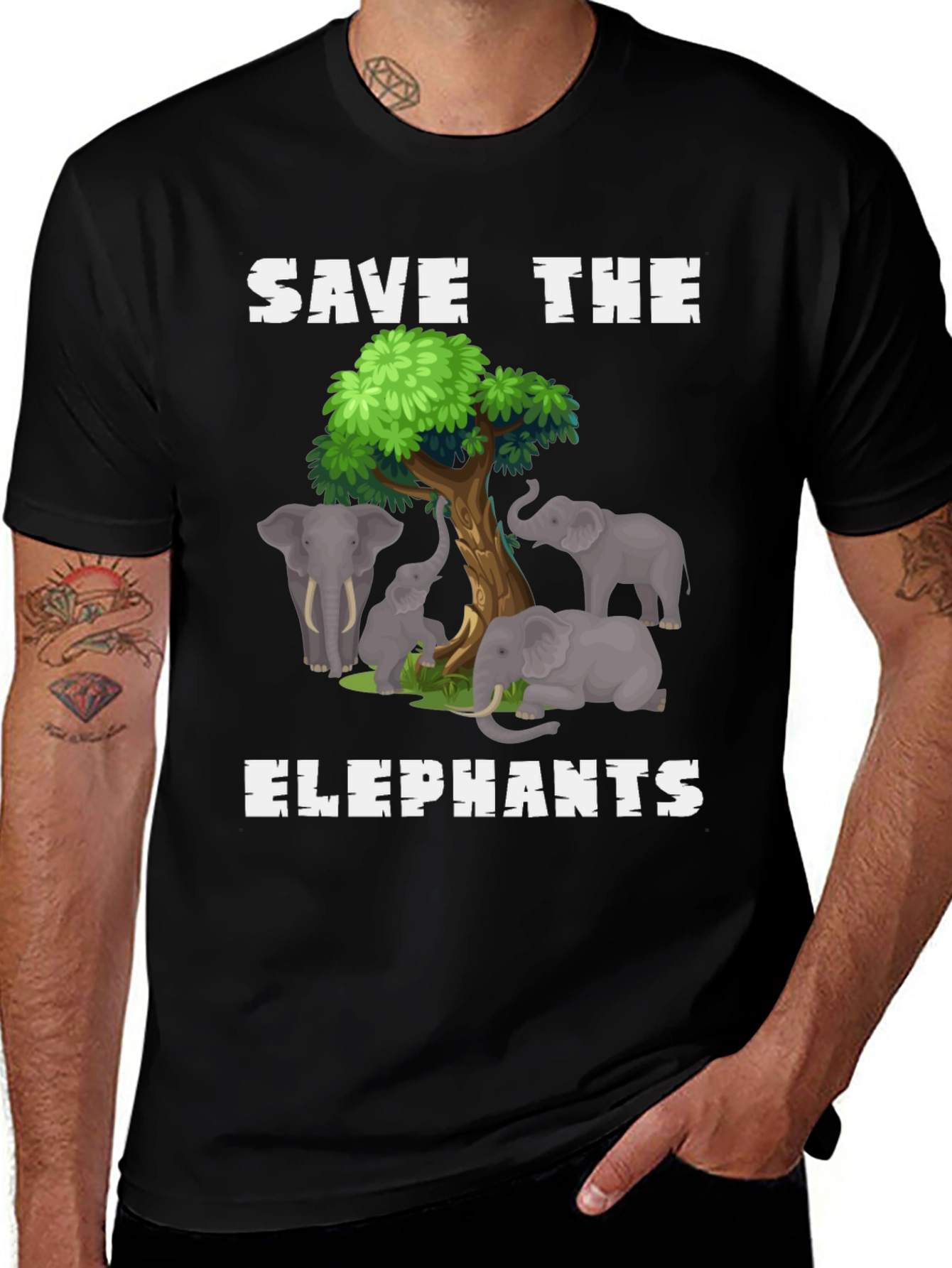 Save the Elephants Graphic T-Shirt