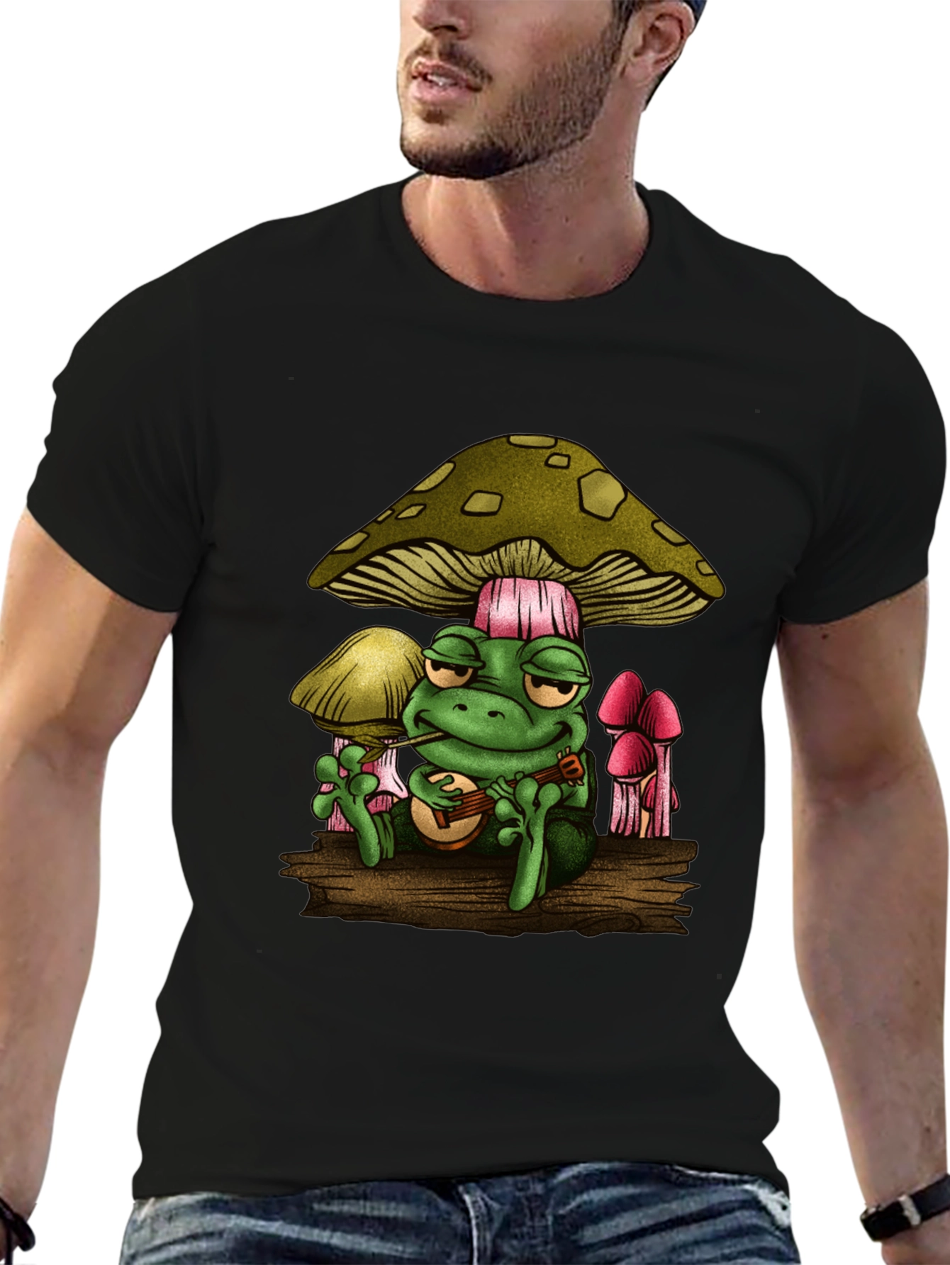 Funky Frog Musician Graphic Tee