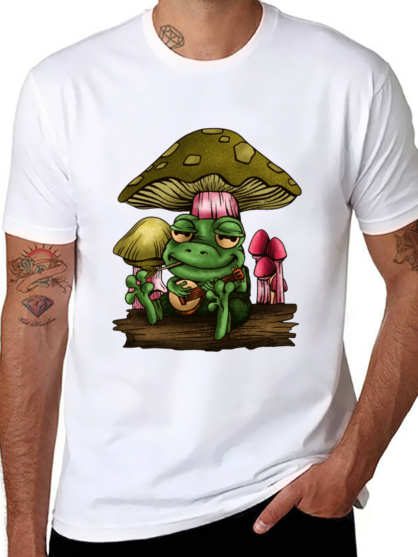 Funky Frog Musician Graphic Tee