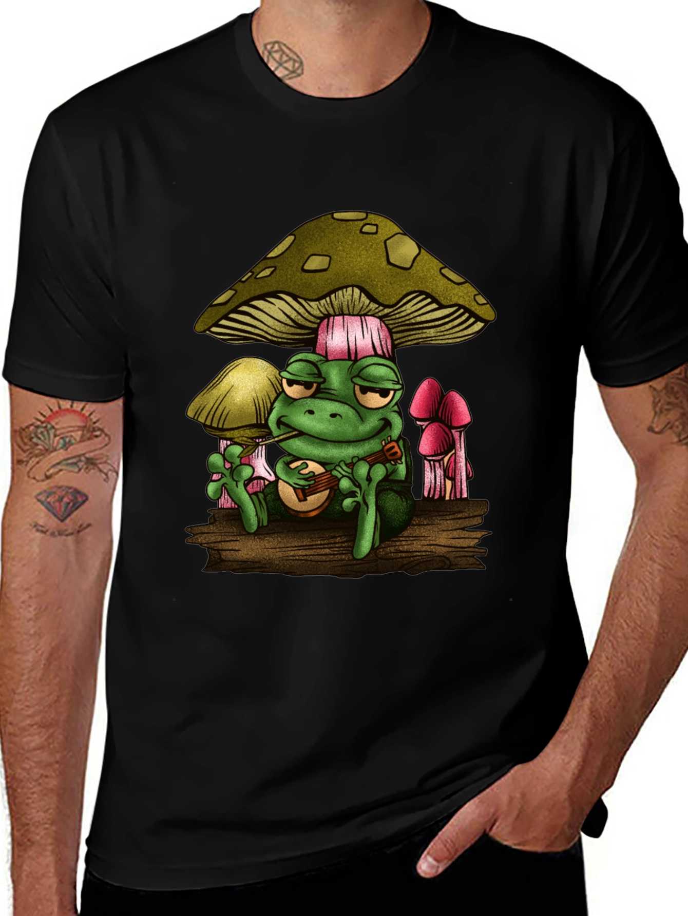 Funky Frog Musician Graphic Tee