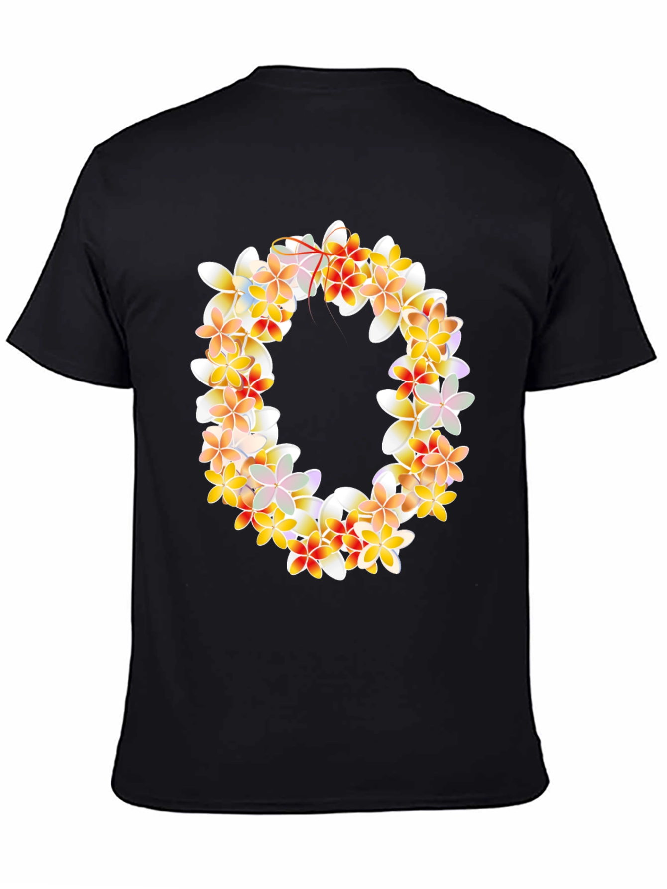 Floral Wreath Graphic Tee - Black T-Shirt