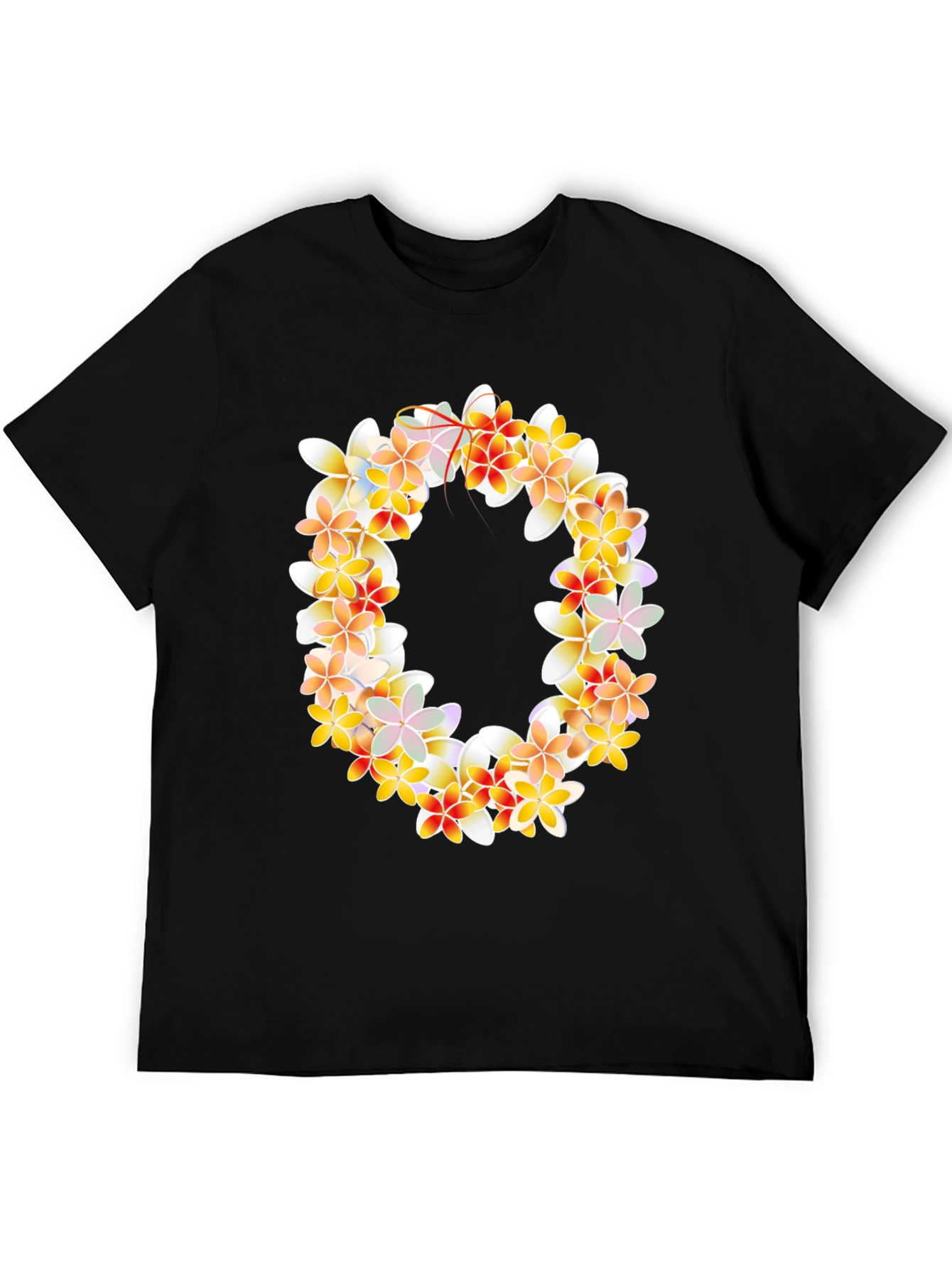 Floral Wreath Graphic Tee - Black T-Shirt
