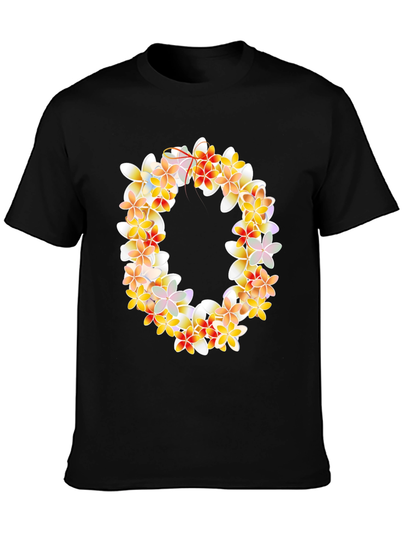 Floral Wreath Graphic Tee - Black T-Shirt