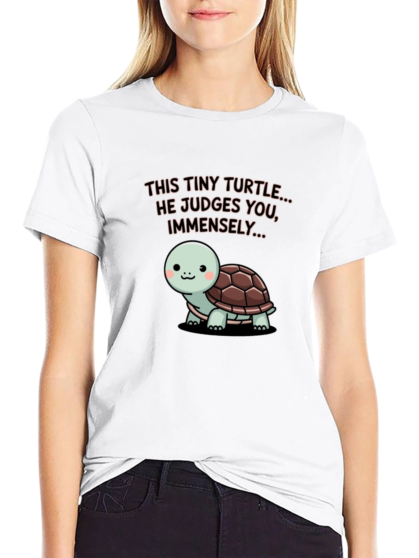 Tiny Turtle Judges You Graphic Tee