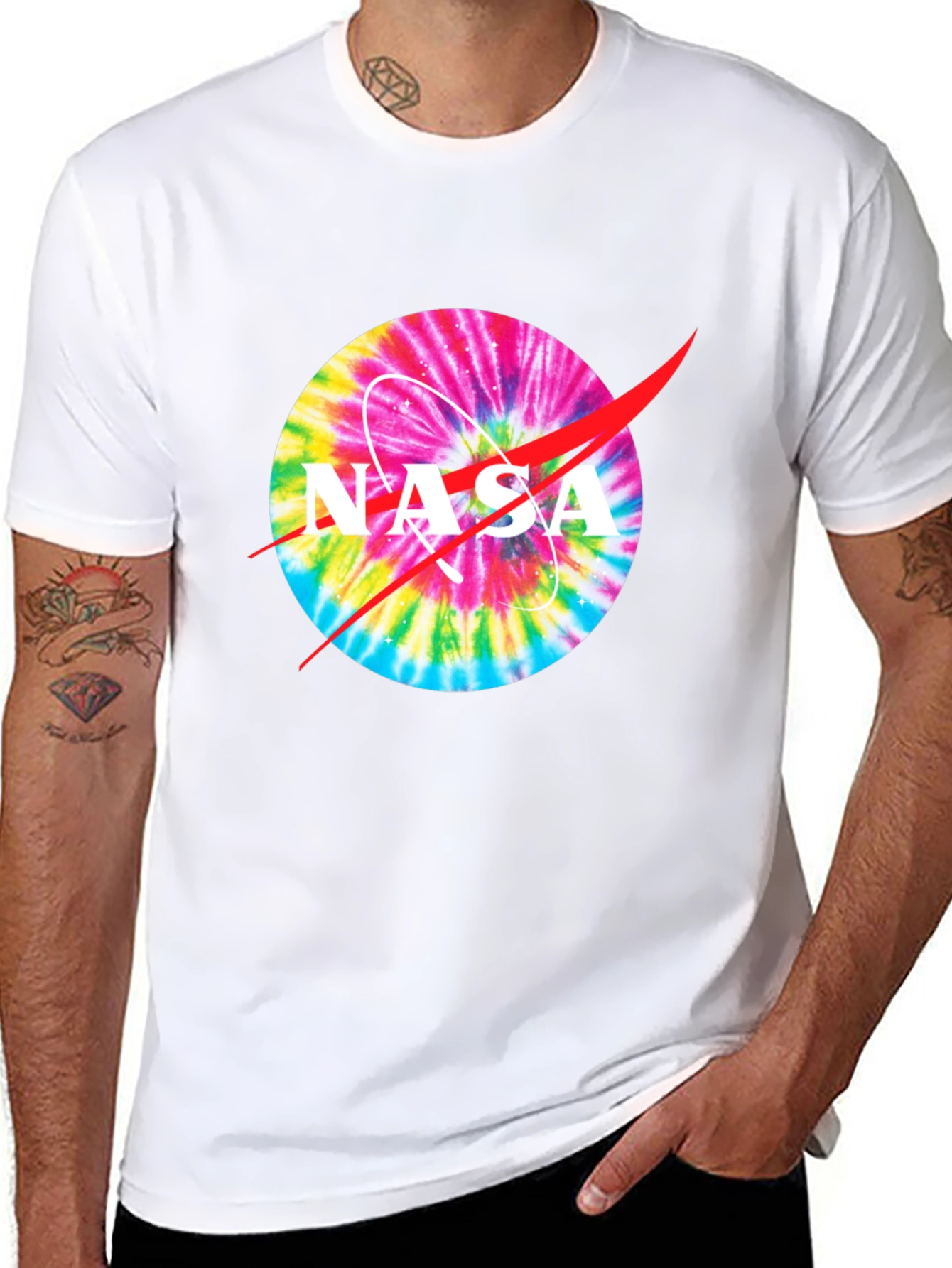 NASA Tie-Dye Logo Graphic T-Shirt