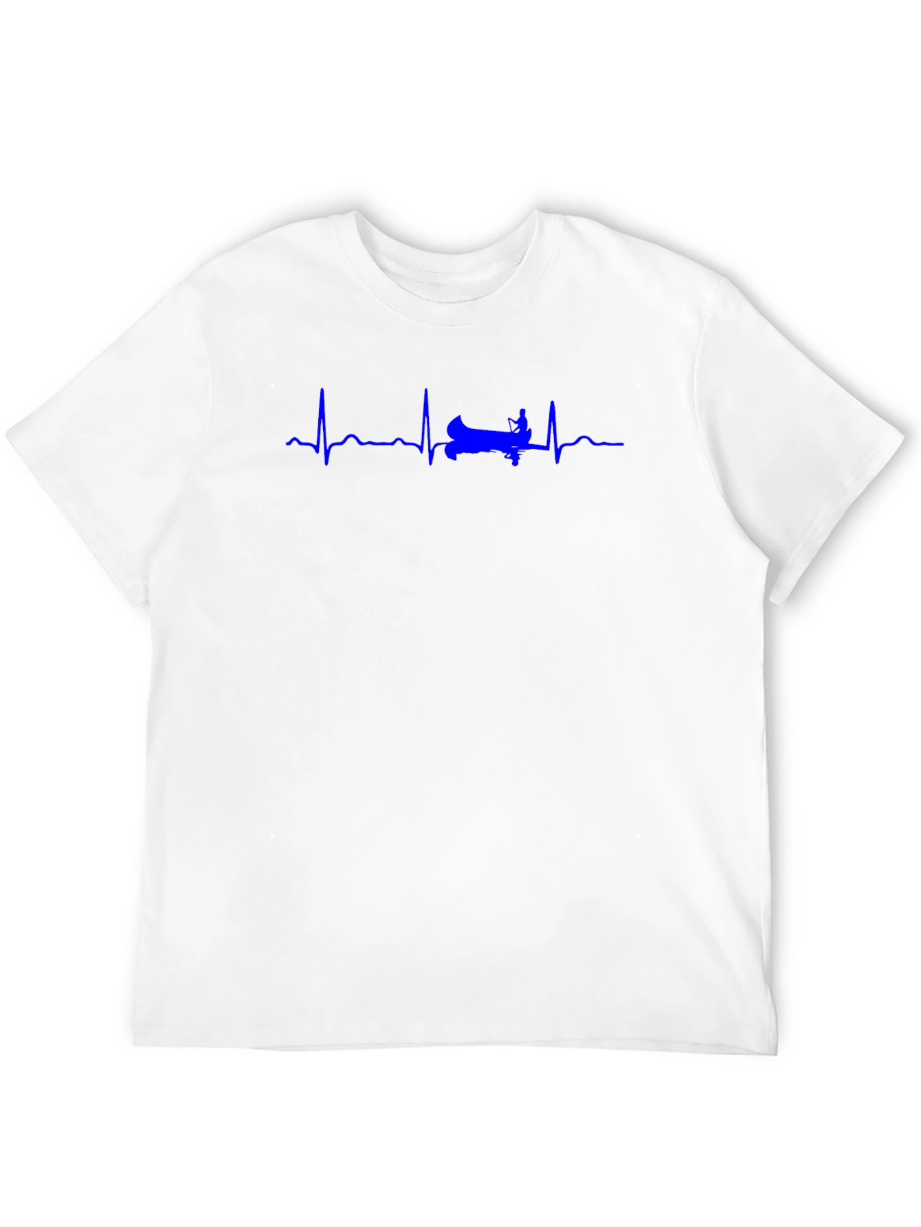 Rowing Heartbeat T-Shirt - Black Cotton Tee