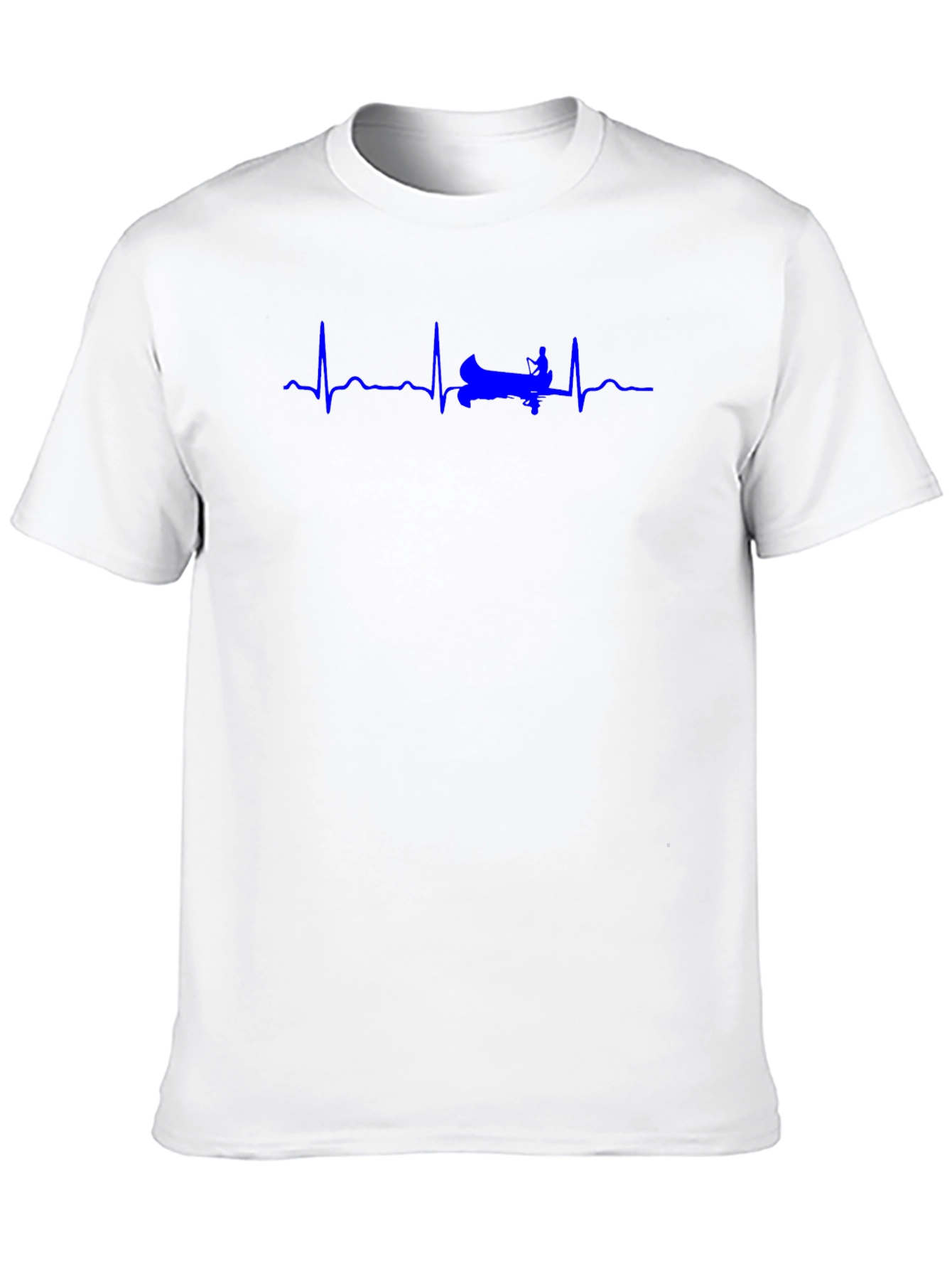 Rowing Heartbeat T-Shirt - Black Cotton Tee