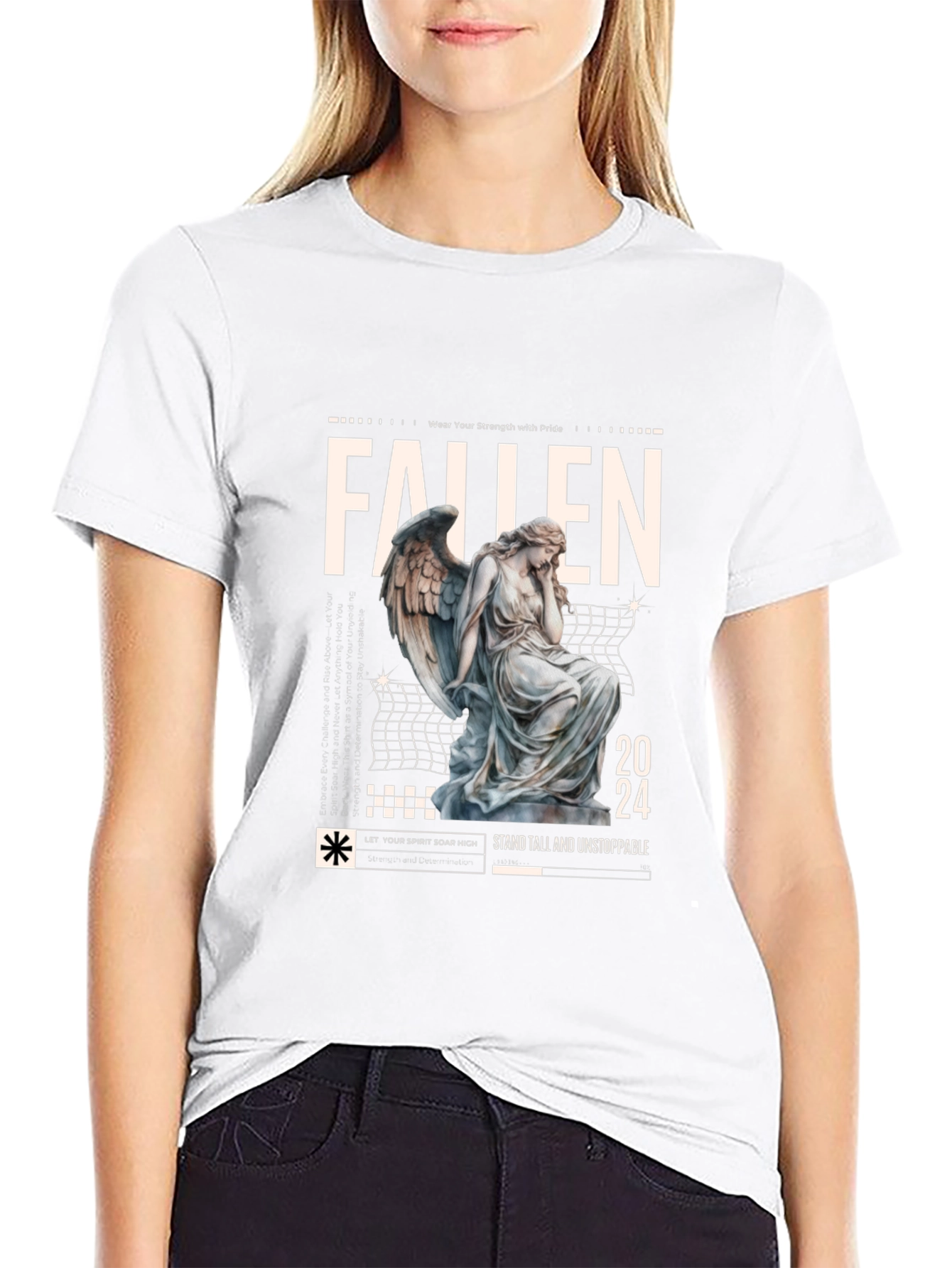 Fallen Angel Graphic Tee - Strength & Pride