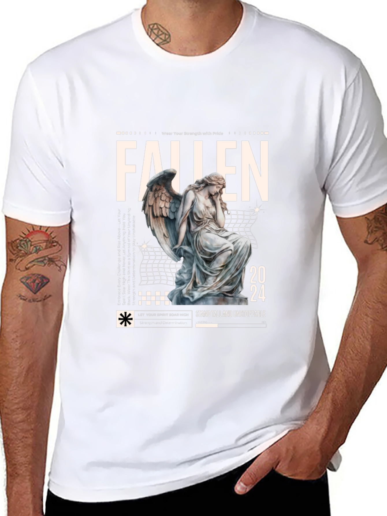 Fallen Angel Graphic Tee - Strength & Pride