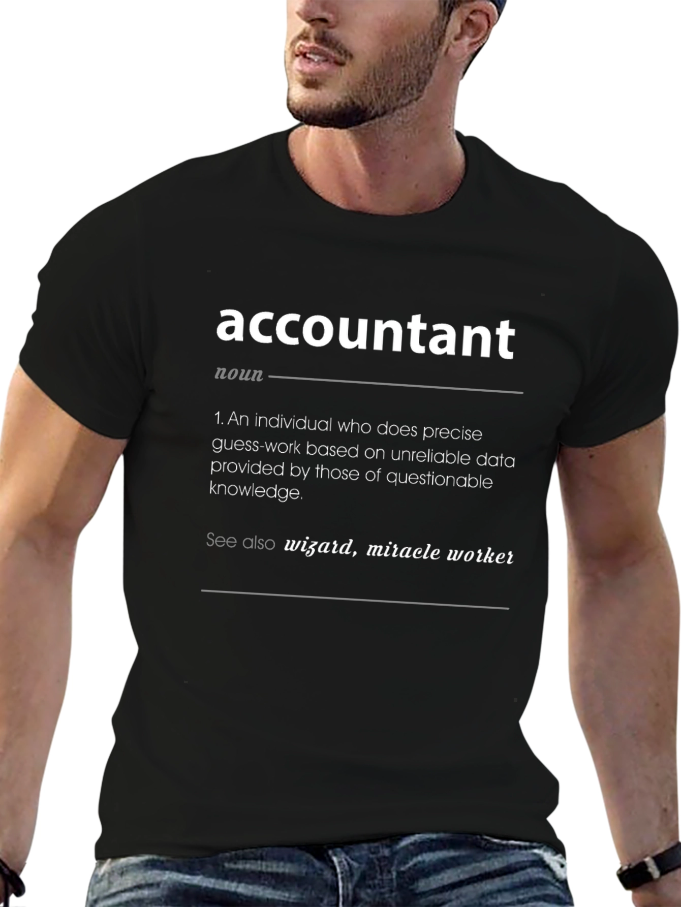 Accountant Definition Black T-Shirt - Funny Gift