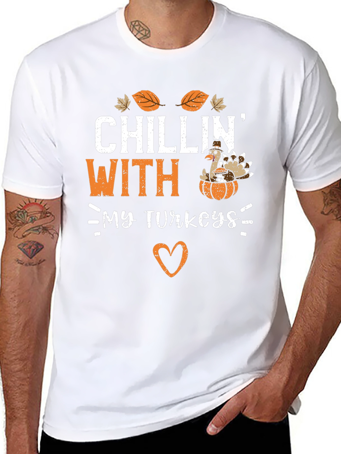 Chillin With My Turkeys Thanksgiving T-Shirt