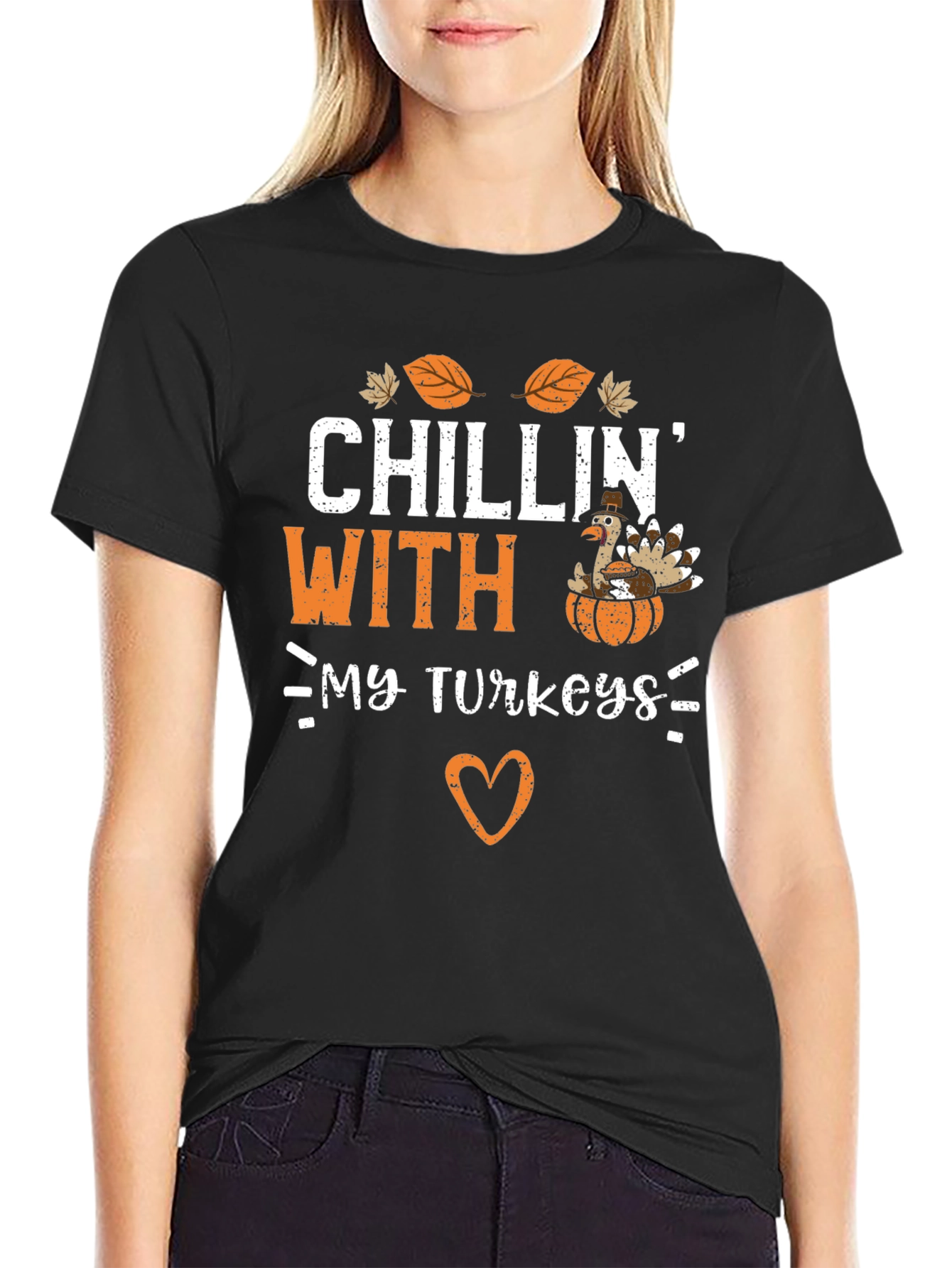 Chillin With My Turkeys Thanksgiving T-Shirt