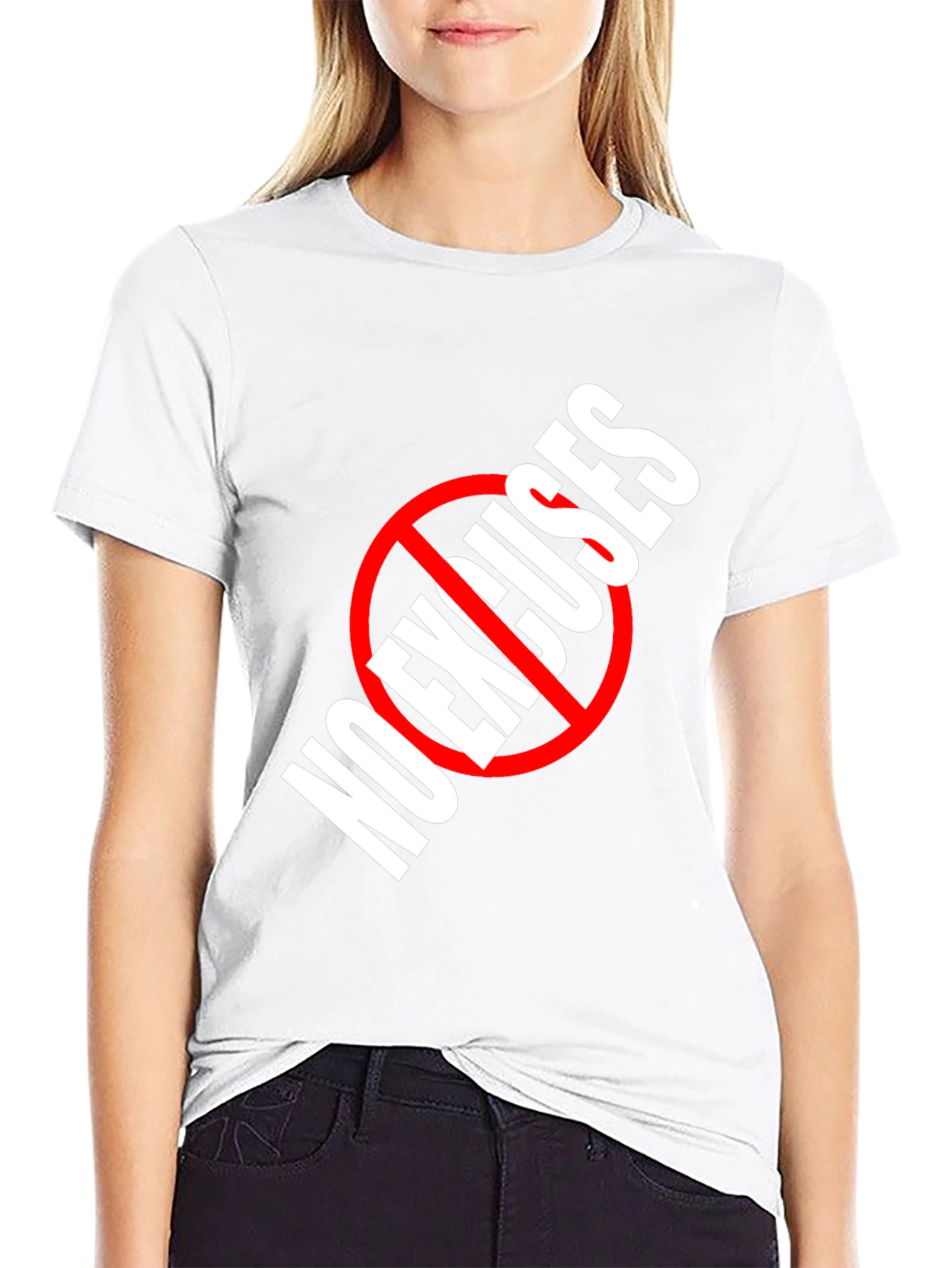 No Excuses Graphic Tee - Black Cotton T-Shirt