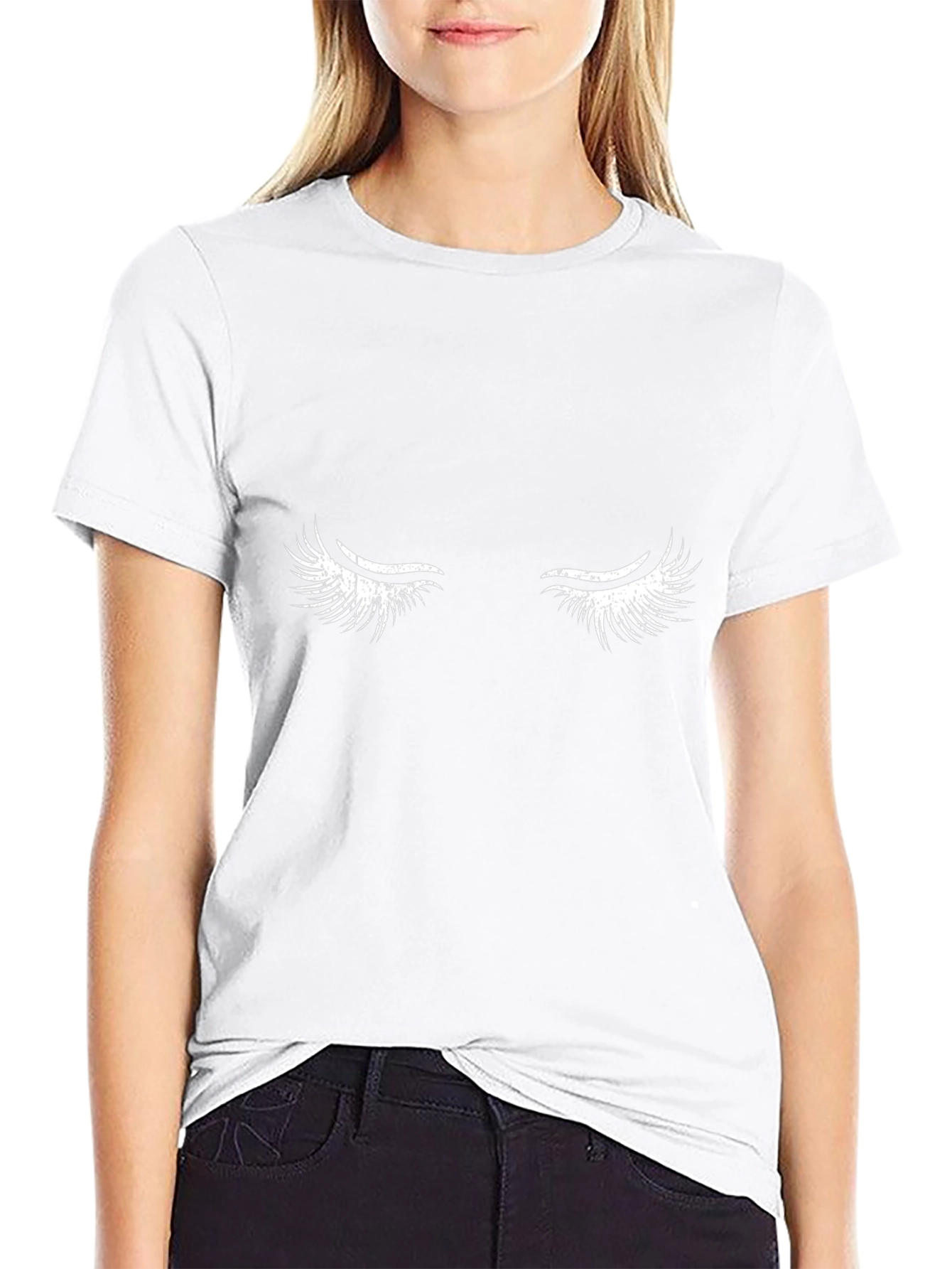 Eyelash Graphic T-Shirt - Black Cotton Tee