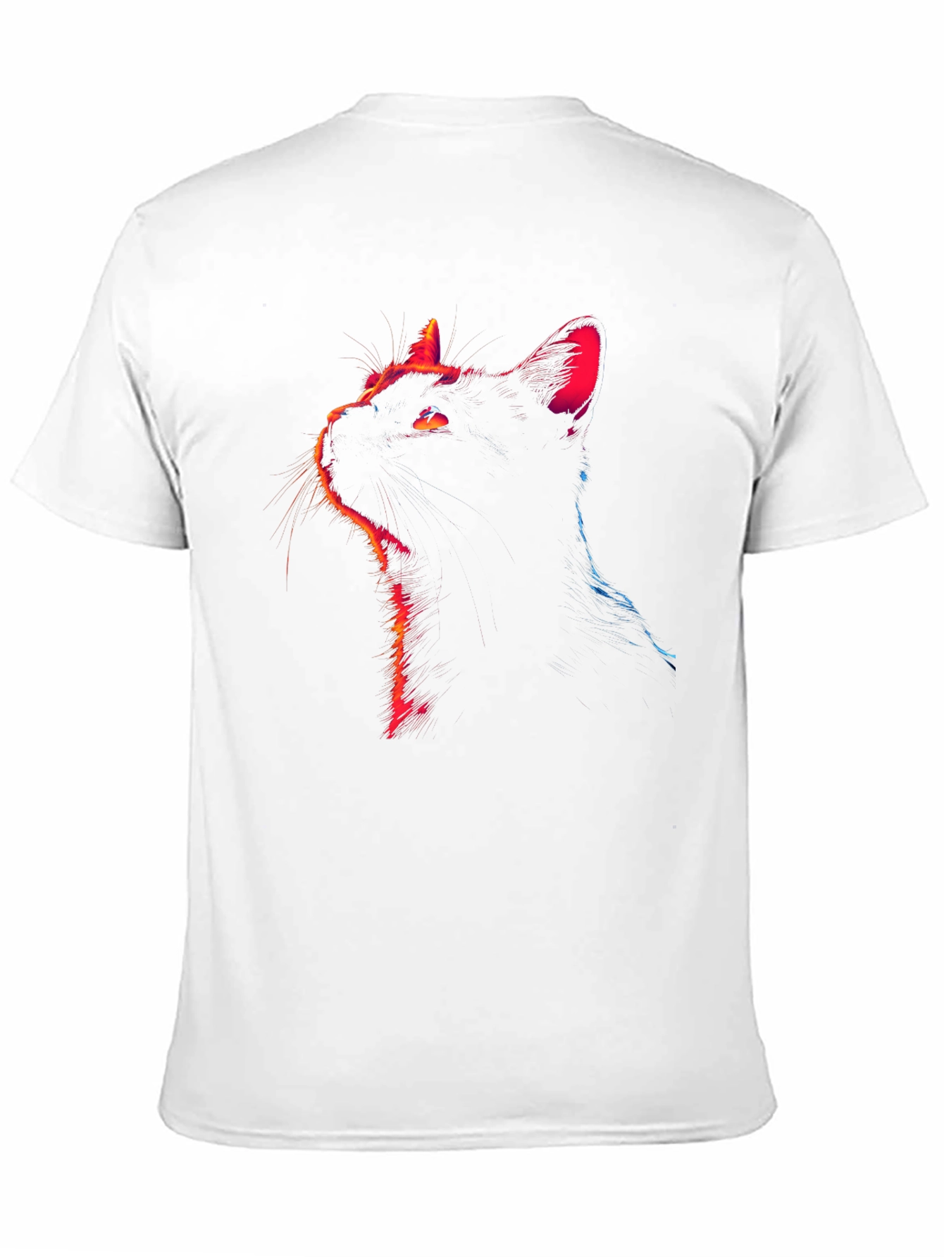 Neon Cat Graphic Tee - Stylish Black T-Shirt
