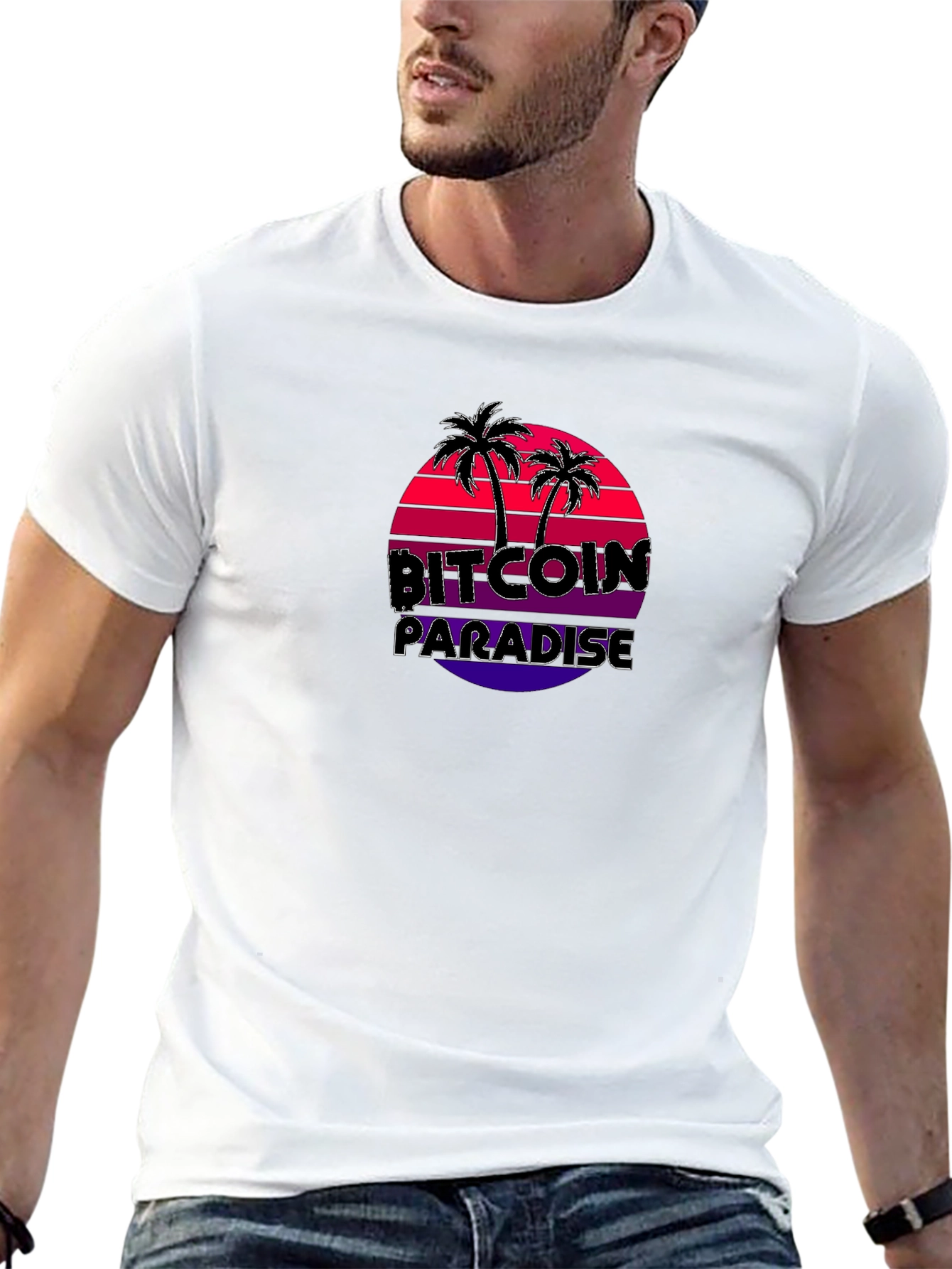 Bitcoin Paradise T-Shirt: Crypto Beach Vibes