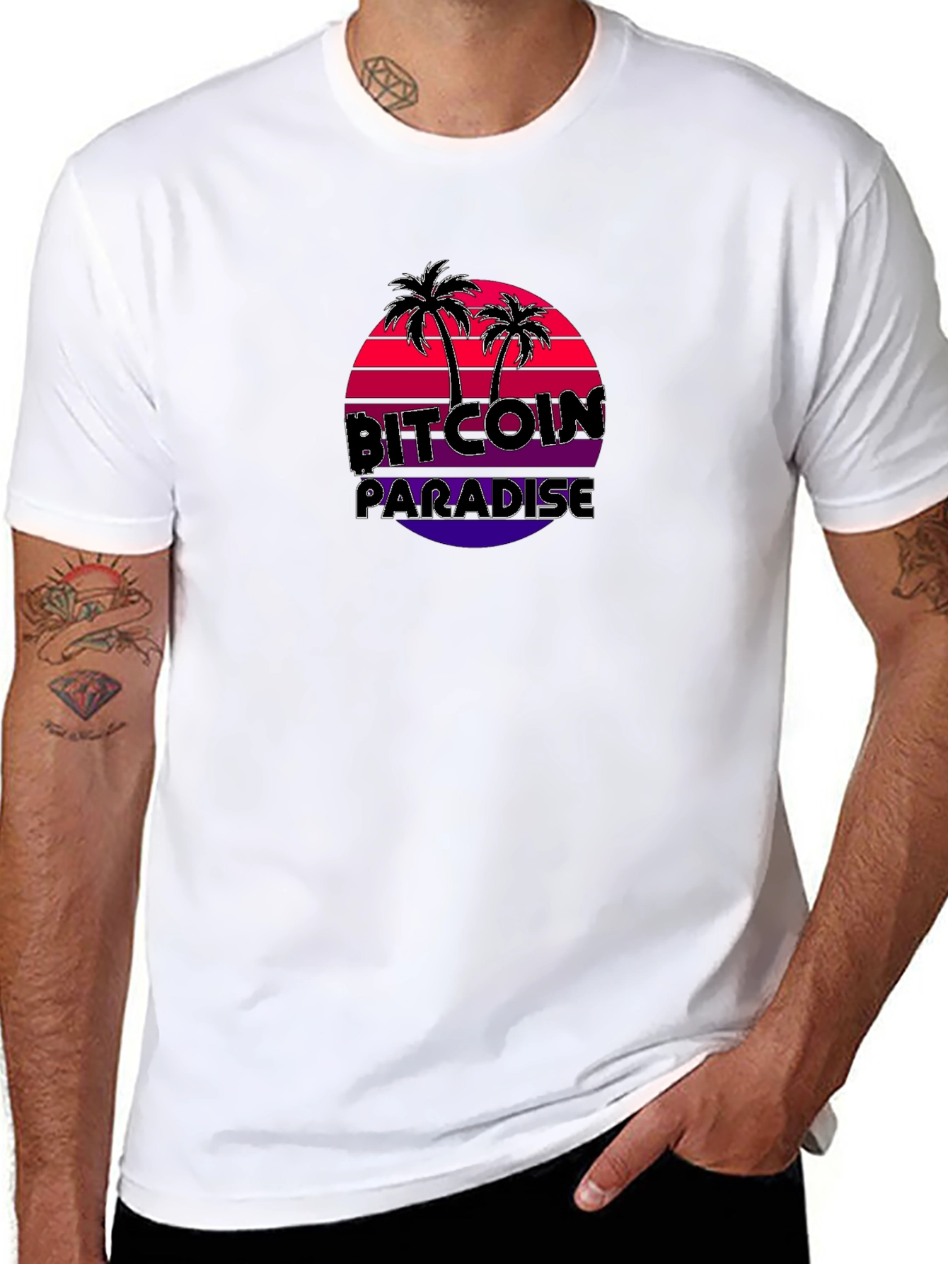 Bitcoin Paradise T-Shirt: Crypto Beach Vibes