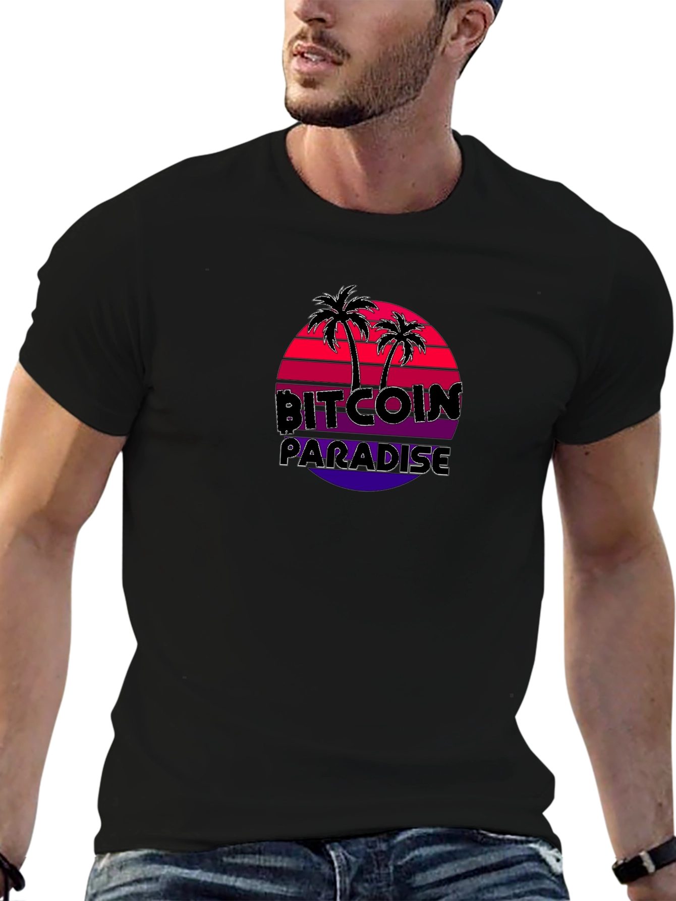 Bitcoin Paradise T-Shirt: Crypto Beach Vibes