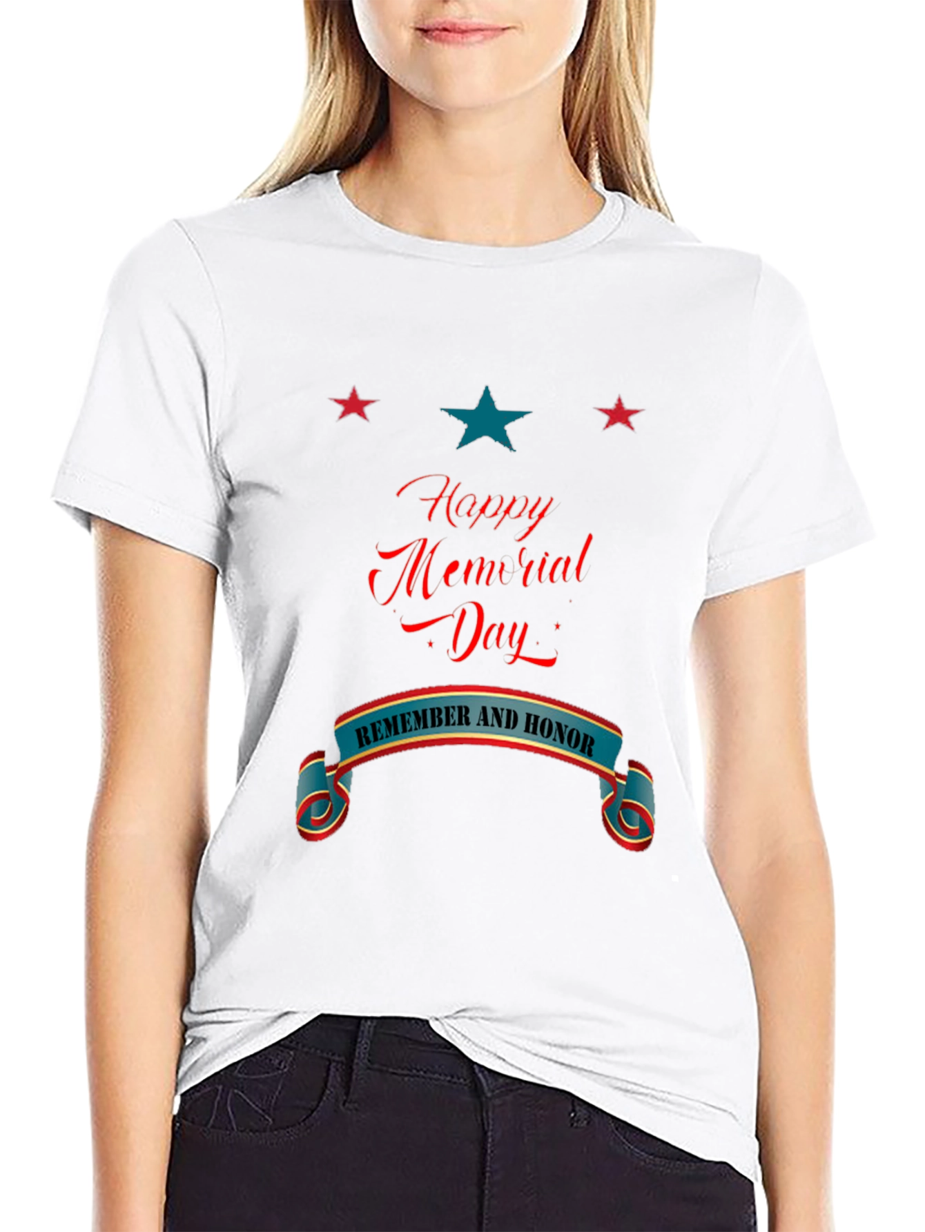Happy Memorial Day Black T-Shirt