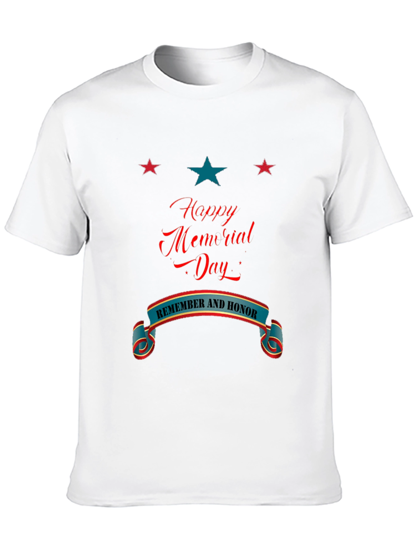 Happy Memorial Day Black T-Shirt