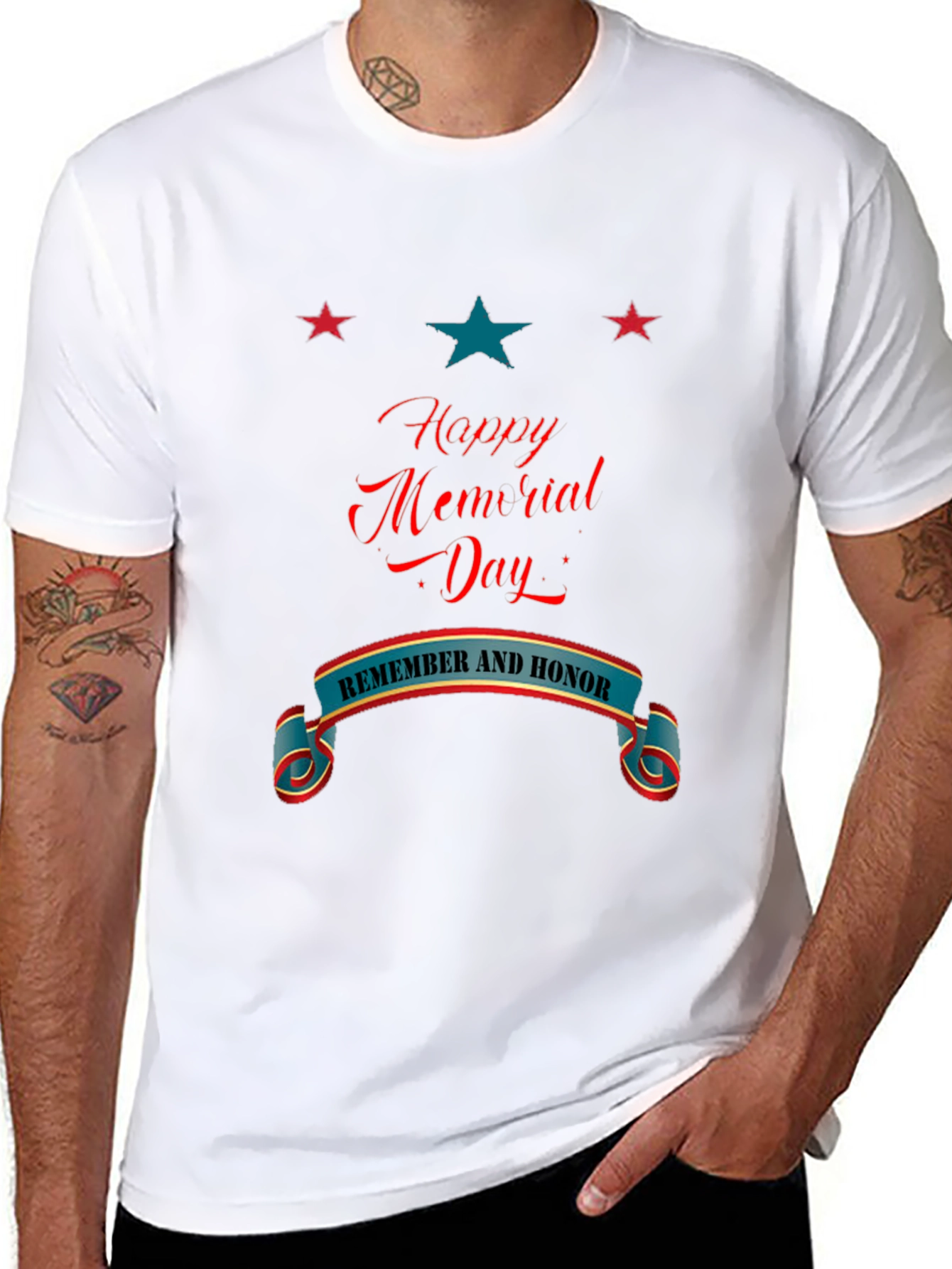 Happy Memorial Day Black T-Shirt