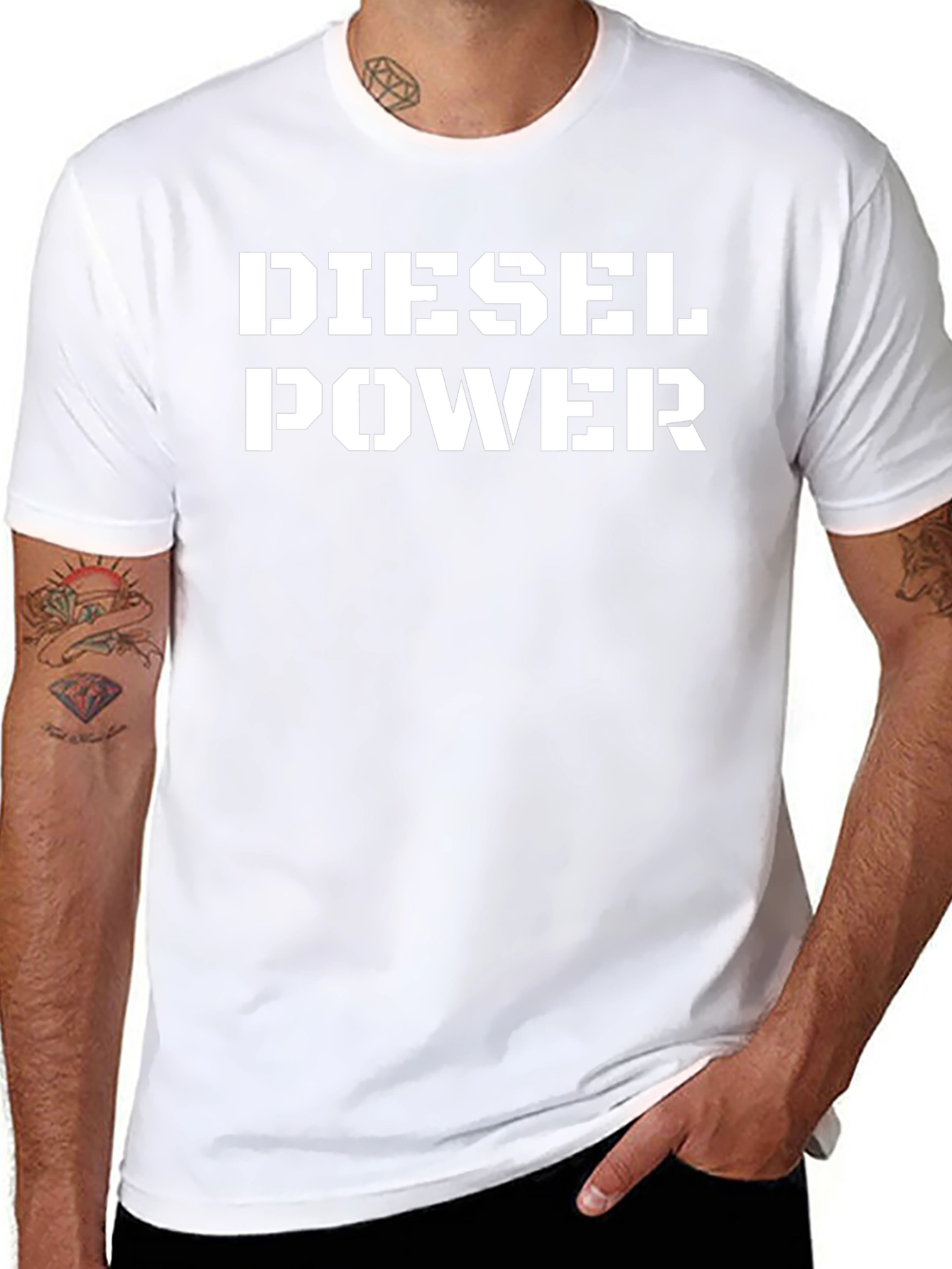 Diesel Power Black Graphic Tee - Bold Statement Shirt
