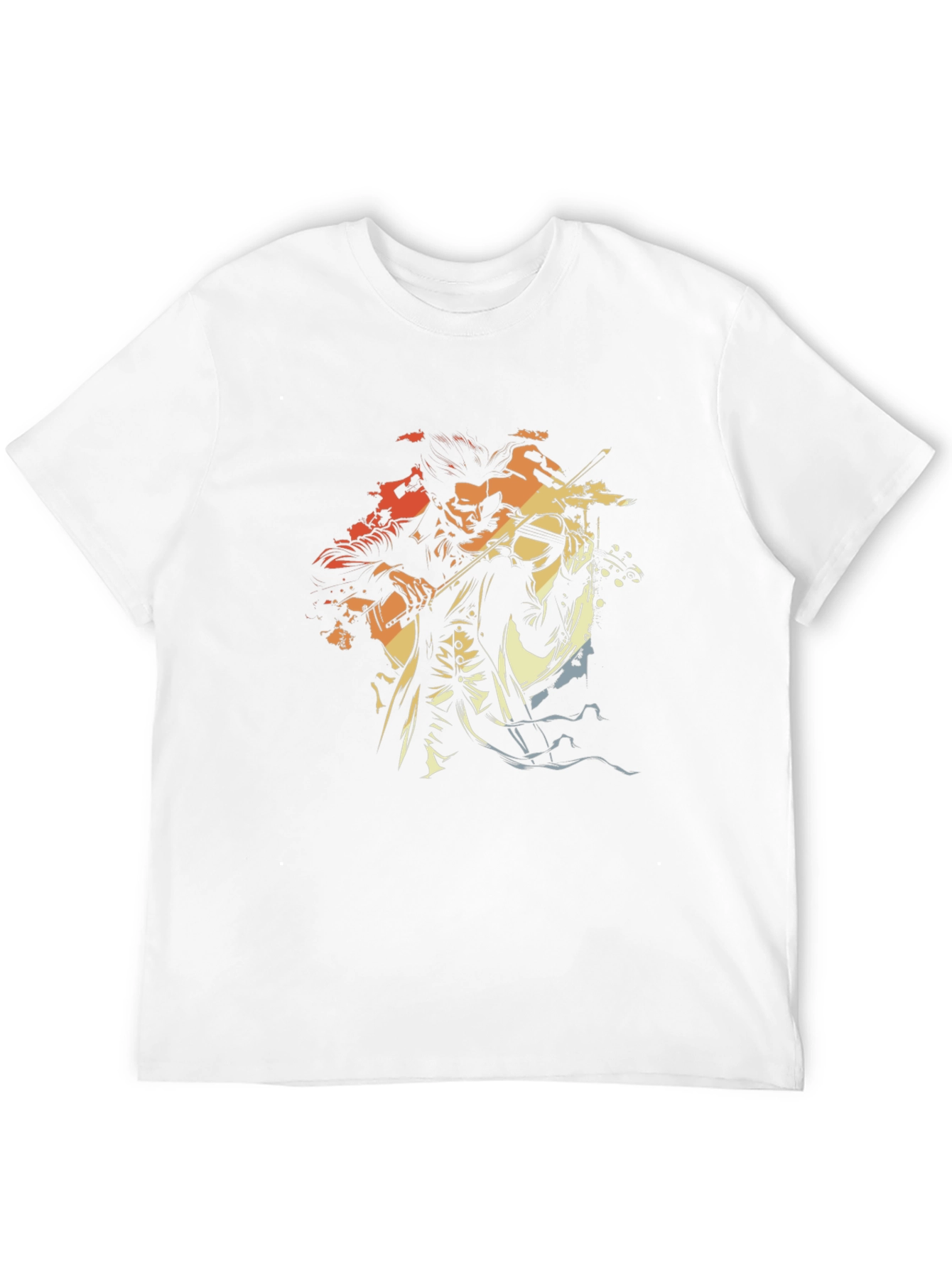 Violinist Graphic Tee - Retro Style Music Shirt