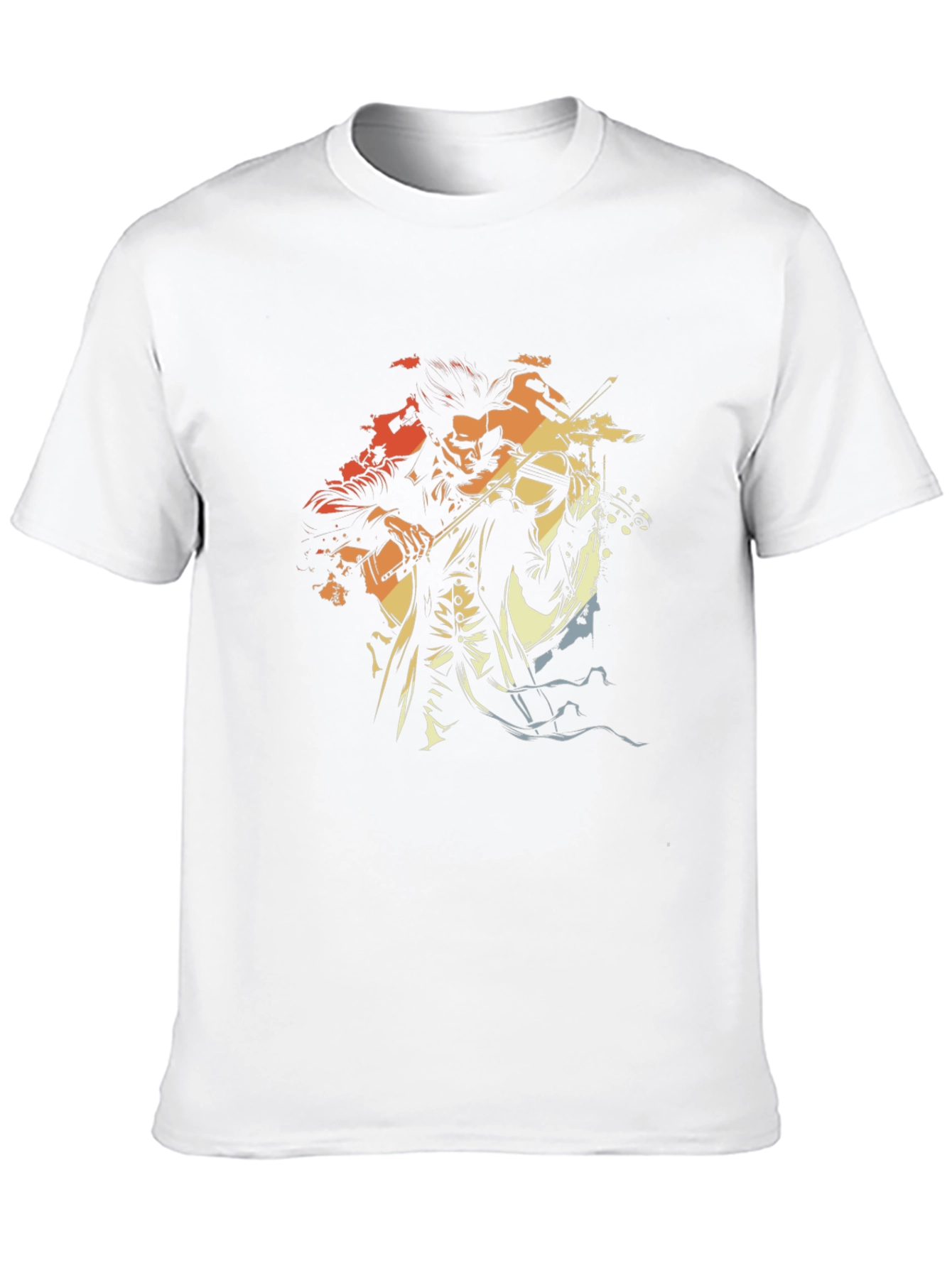 Violinist Graphic Tee - Retro Style Music Shirt