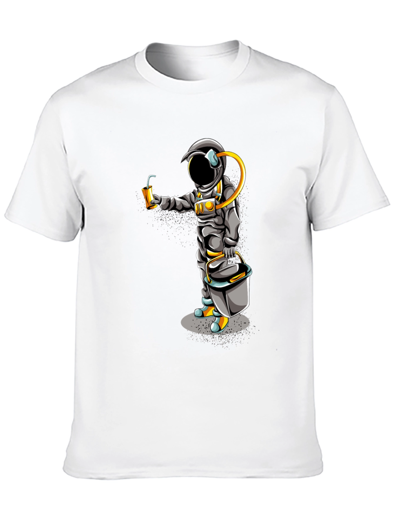 Astronaut Graphic T-Shirt - Black Crew Neck Tee