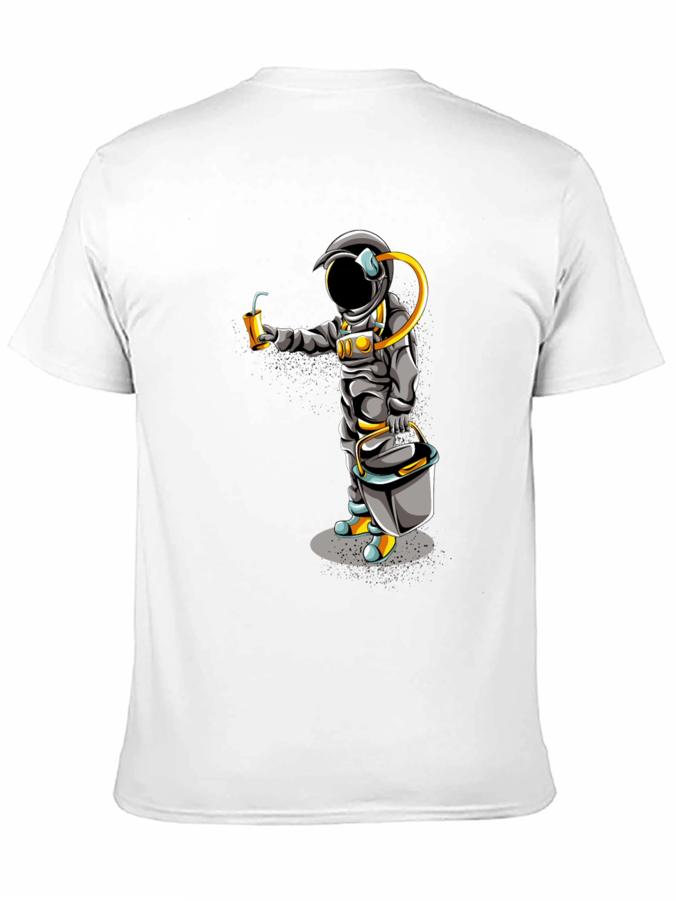 Astronaut Graphic T-Shirt - Black Crew Neck Tee