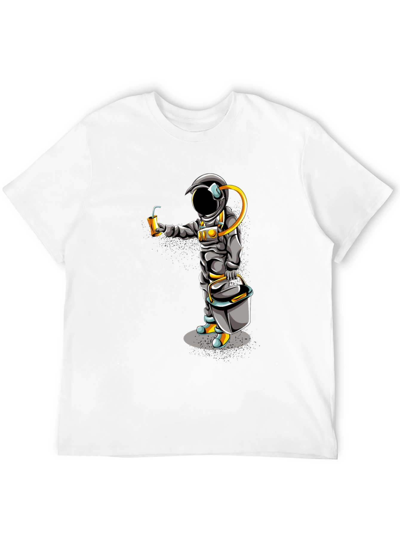 Astronaut Graphic T-Shirt - Black Crew Neck Tee