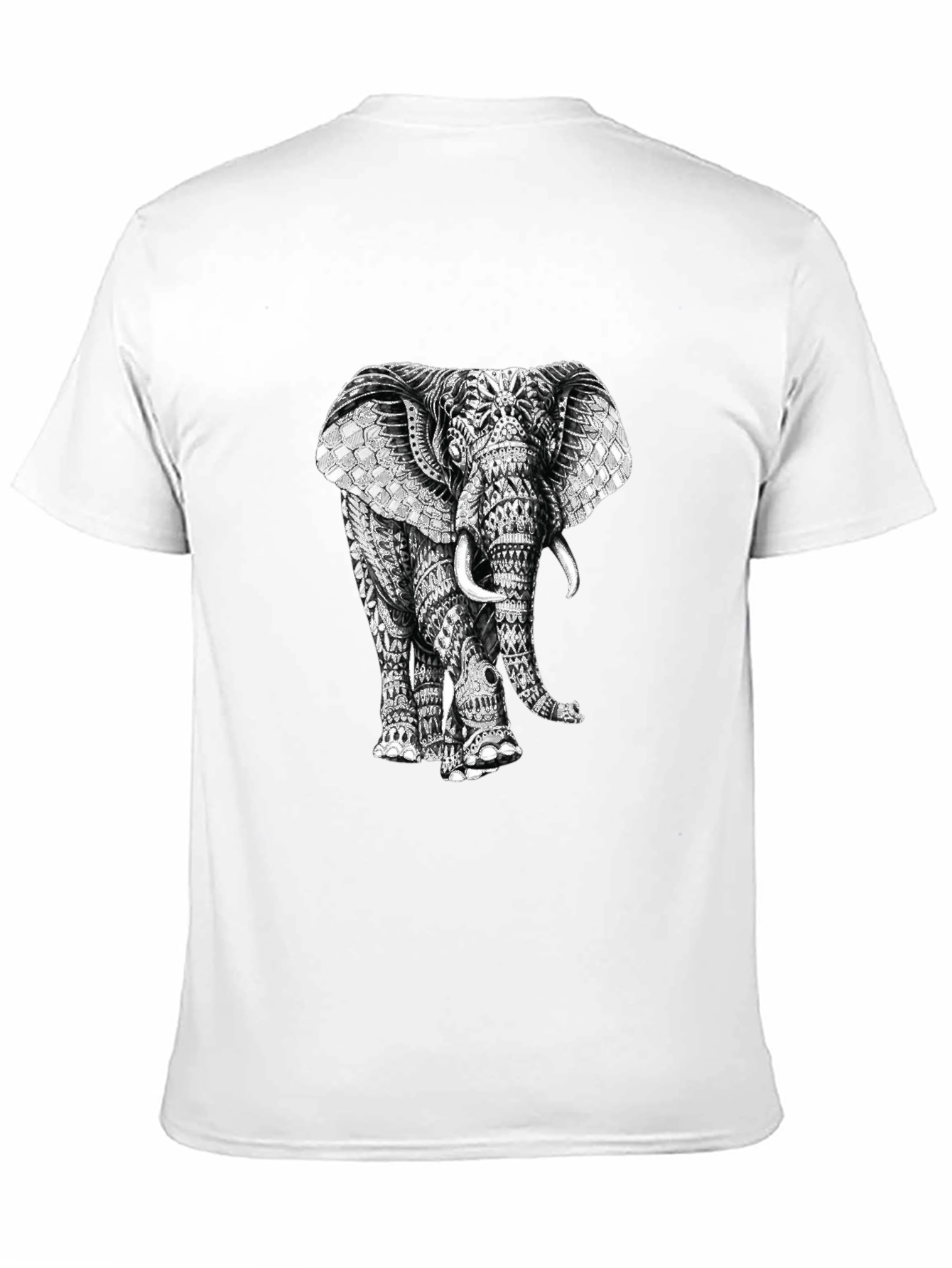 Elephant Graphic Print T-Shirt - Stylish Black Tee